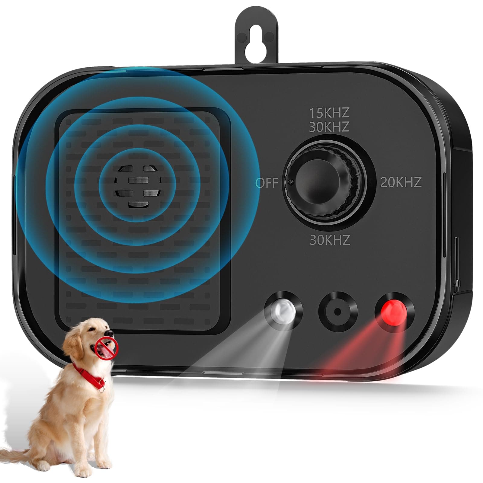 Ultrasonic Dog Bark Deterrent Devices, Rechargeable Anti Barking Device 50Ft Effective Control Range Safe for Human & Dogs Portable Indoor & Outdoor