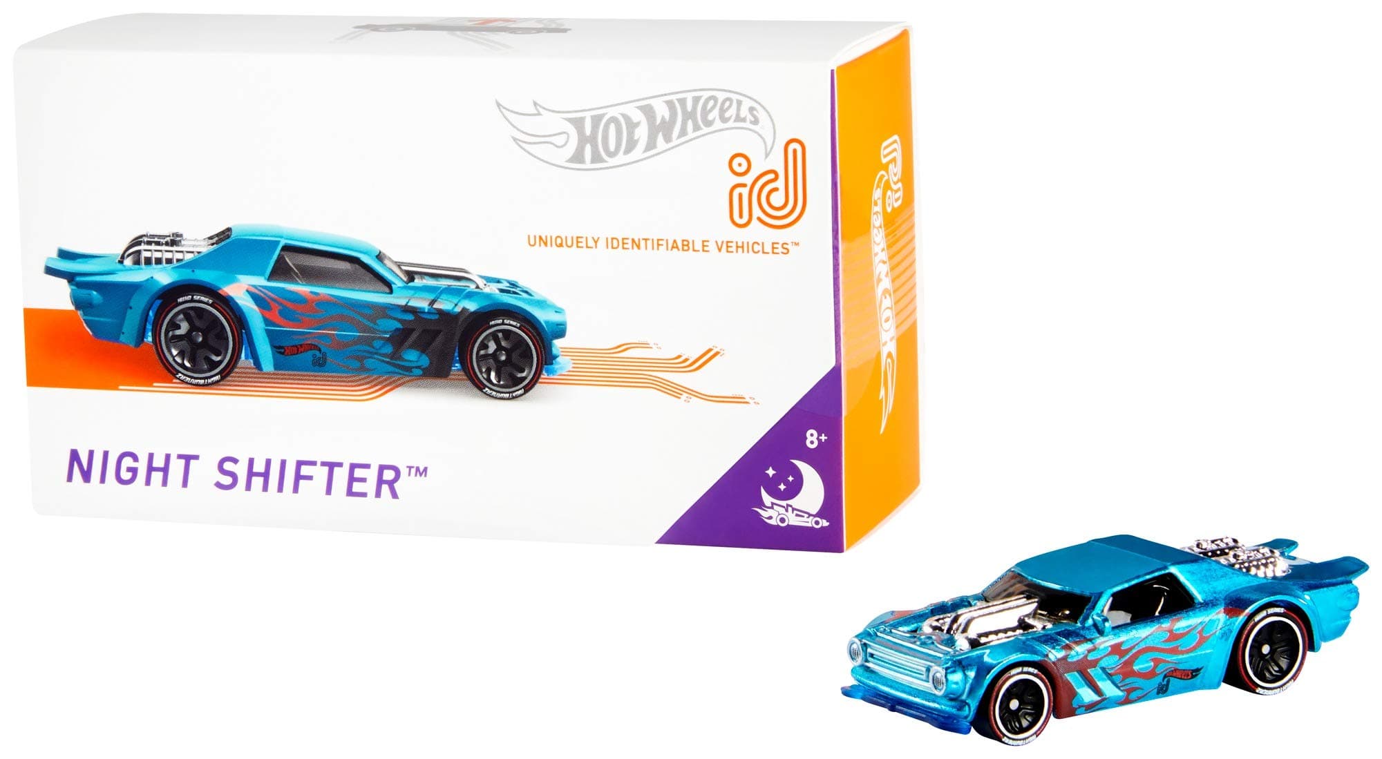 id Vehicle Night Shifter with Embedded NFC Chip, Uniquely Identifiable, 1:64 Scale, for Kids Ages 8 Years and Older