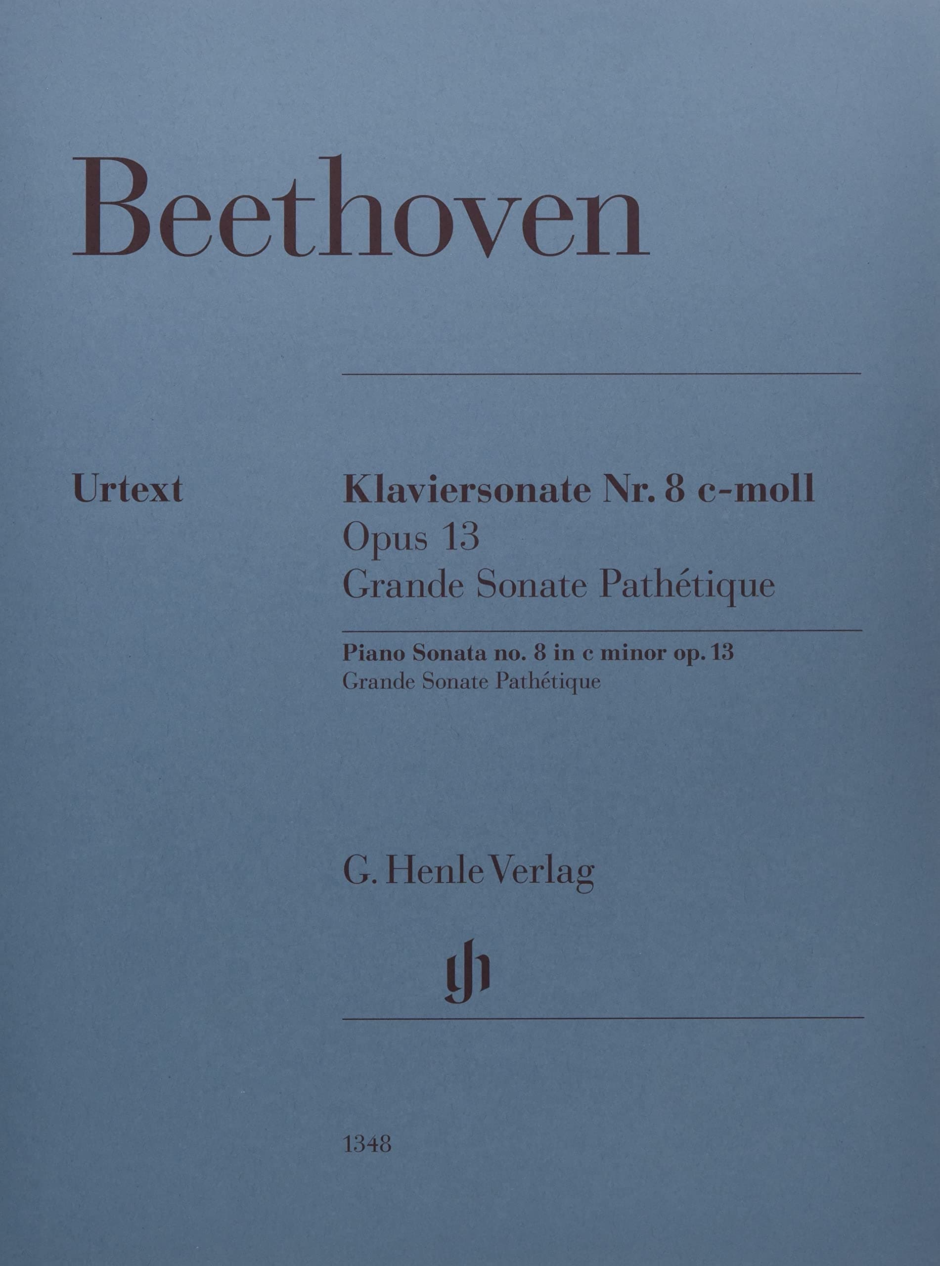 Piano Sonata no. 8 in C minor Op. 13 - Grand Sonate Pathétique - Piano - Sheet music - (HN1348): Instrumentation: Piano solo