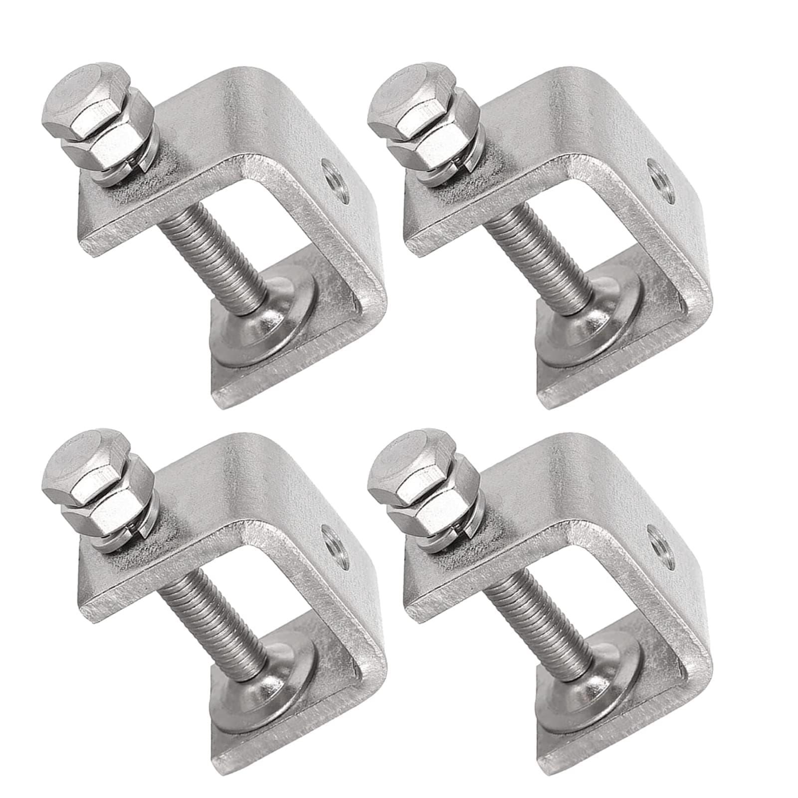 luluxing4Pcs 304 Stainless Steel C Clamp 1 Inch Tiger Clamp Woodworking Clamp Heavy Duty C-clamp with Wide Jaw Openings