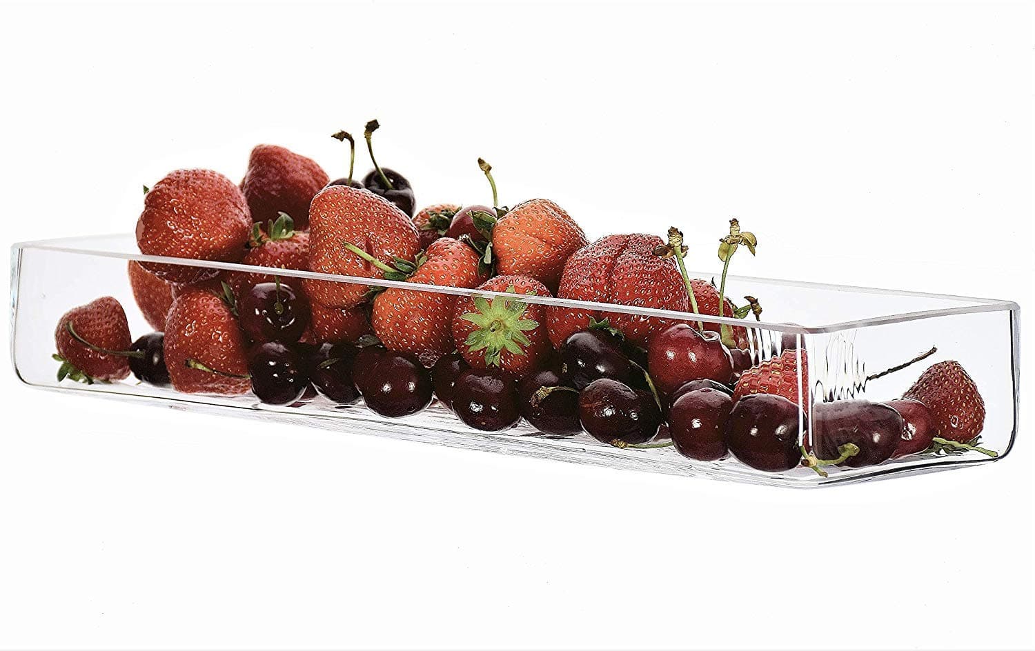 SOLAVIA Glass Rectangular Low Flower Vase Trough 40 x 8 x 10cm Wedding Terrarium Gift