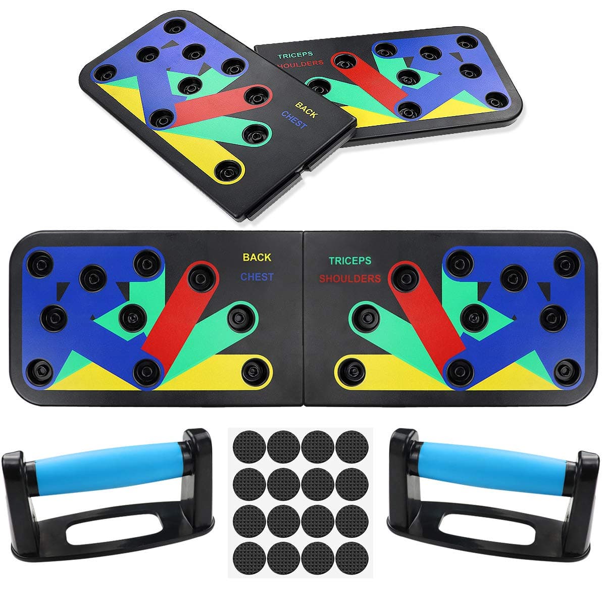 pestor Push Up Rack Board Men Women 9 in 1 Body Building Fitness Exercise Workout Push-up Stands for Body Building Training Gym