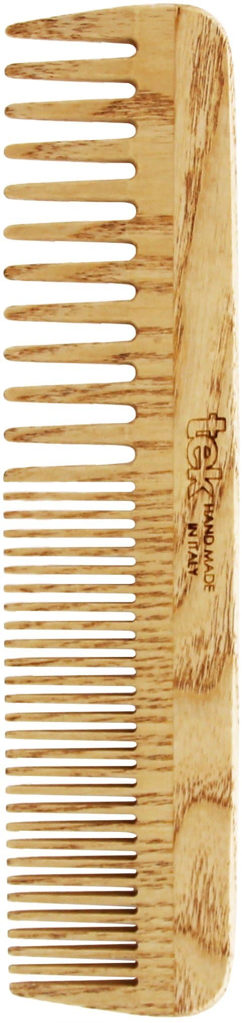Large Comb with Rough and Thick Teeth in Ash Wood, Handmade in Italy, for Wavy and/or Fine Hair, Detangling