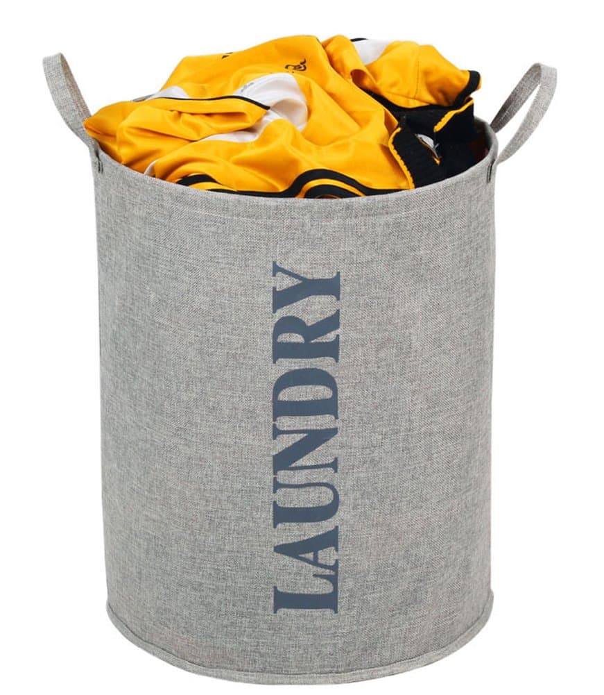 GeLivable Laundry Basket Portable and Durable Easy to Clean (Light Grey)