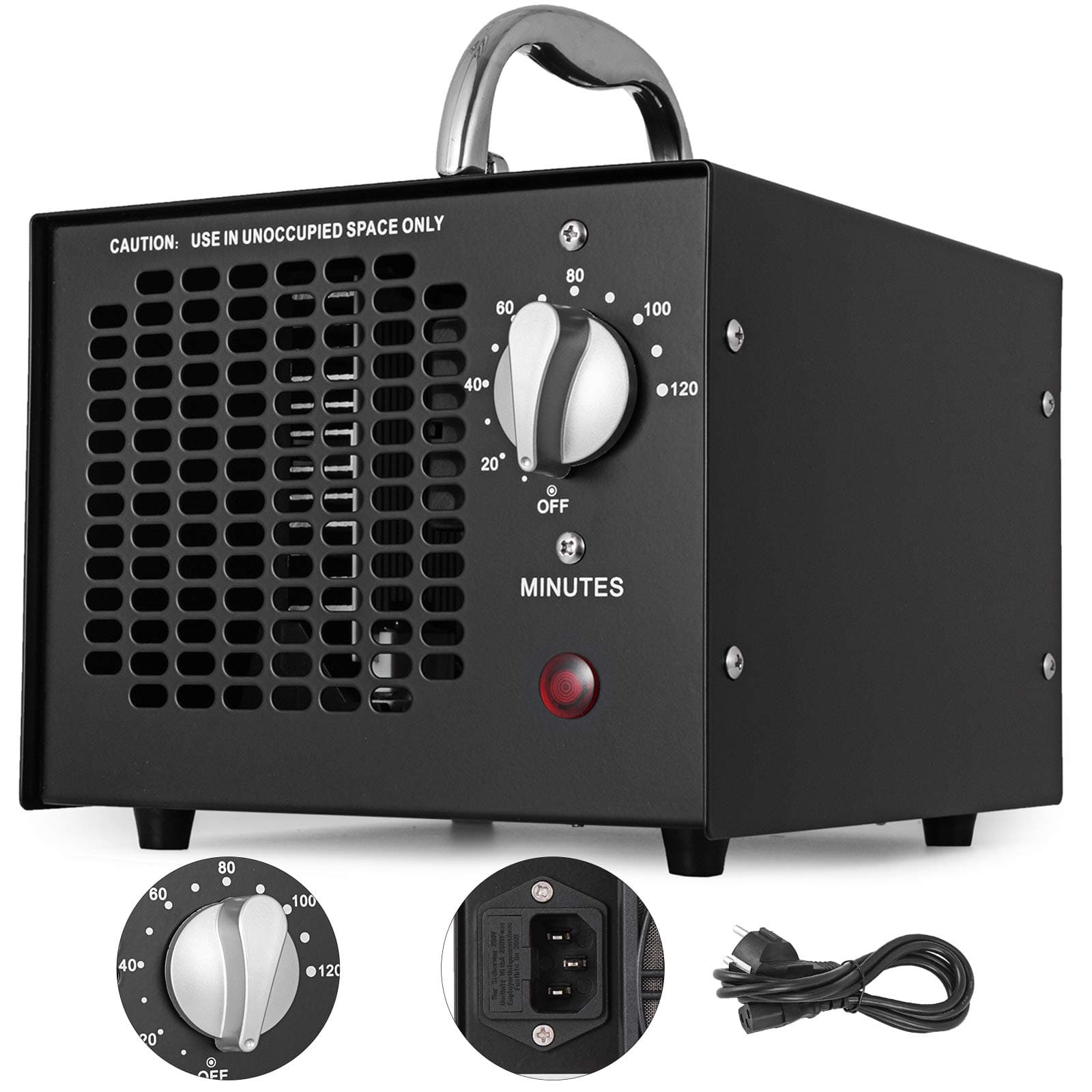 Summile 5000mg/h Commercial Ozone Generator Air Purifier Deodorizer Sterilizer Smoke Mold Pets Odor Dust Remover (5000mg/h)