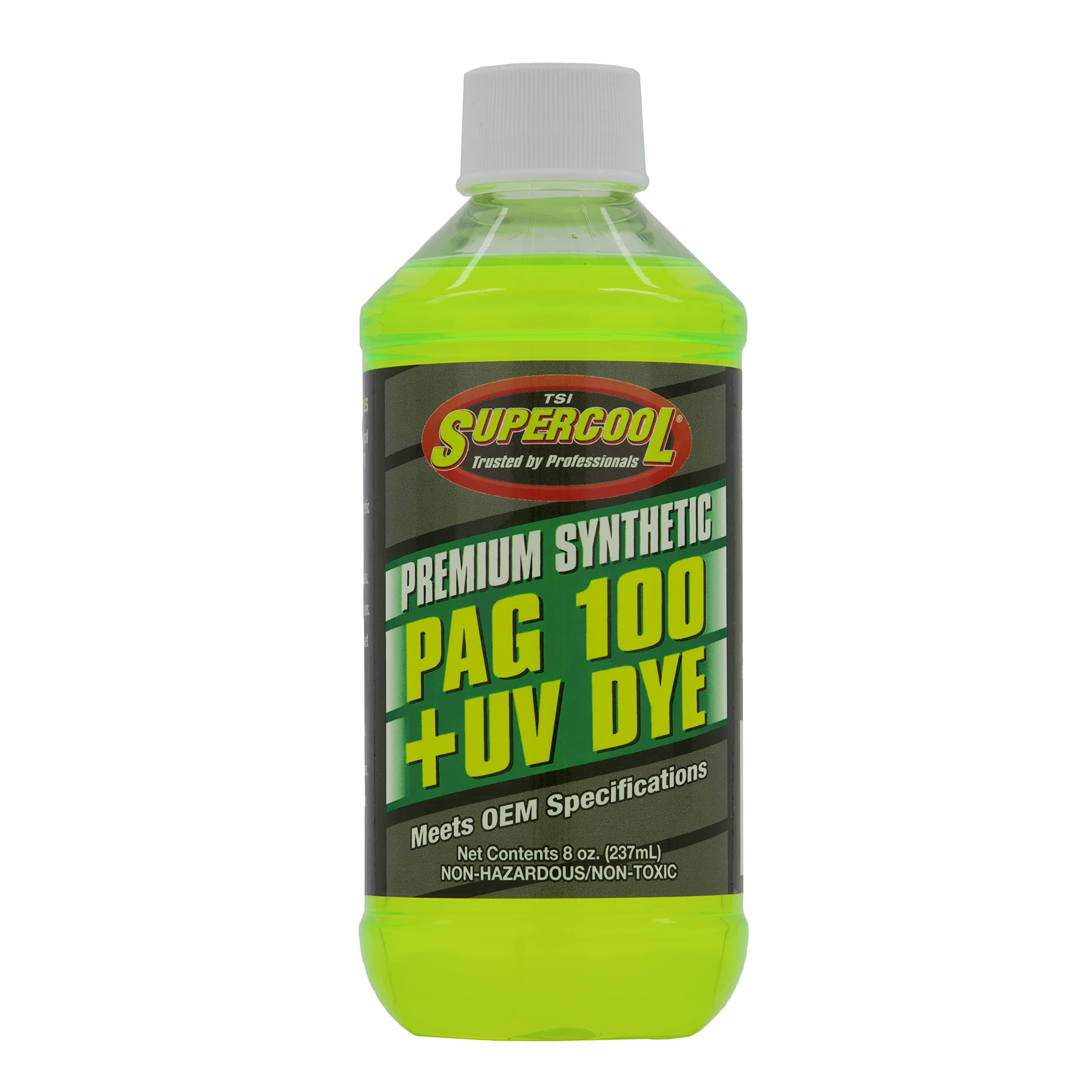 P100-8D PAG Oil 100 Viscosity with U/V Dye 8oz 1-Pack