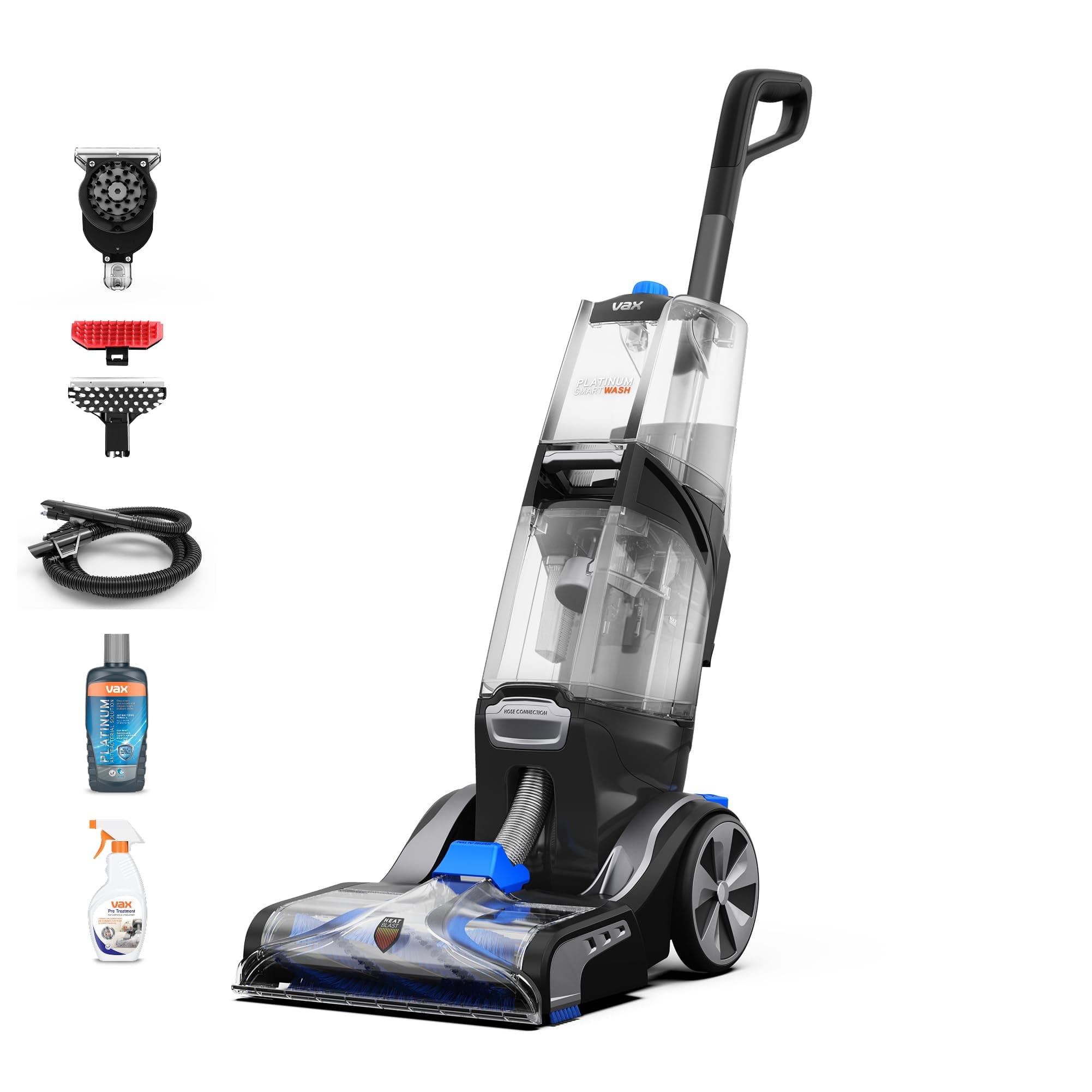 Platinum SmartWash Carpet Cleaner Machine, Rug, Upholstery, Car, Stair Upright Shampooer Washer, Handheld Spot Cleaning, SpinScrub and Wash Tools, Solution, 1200W, 8.5kg, CDCW-SWXS