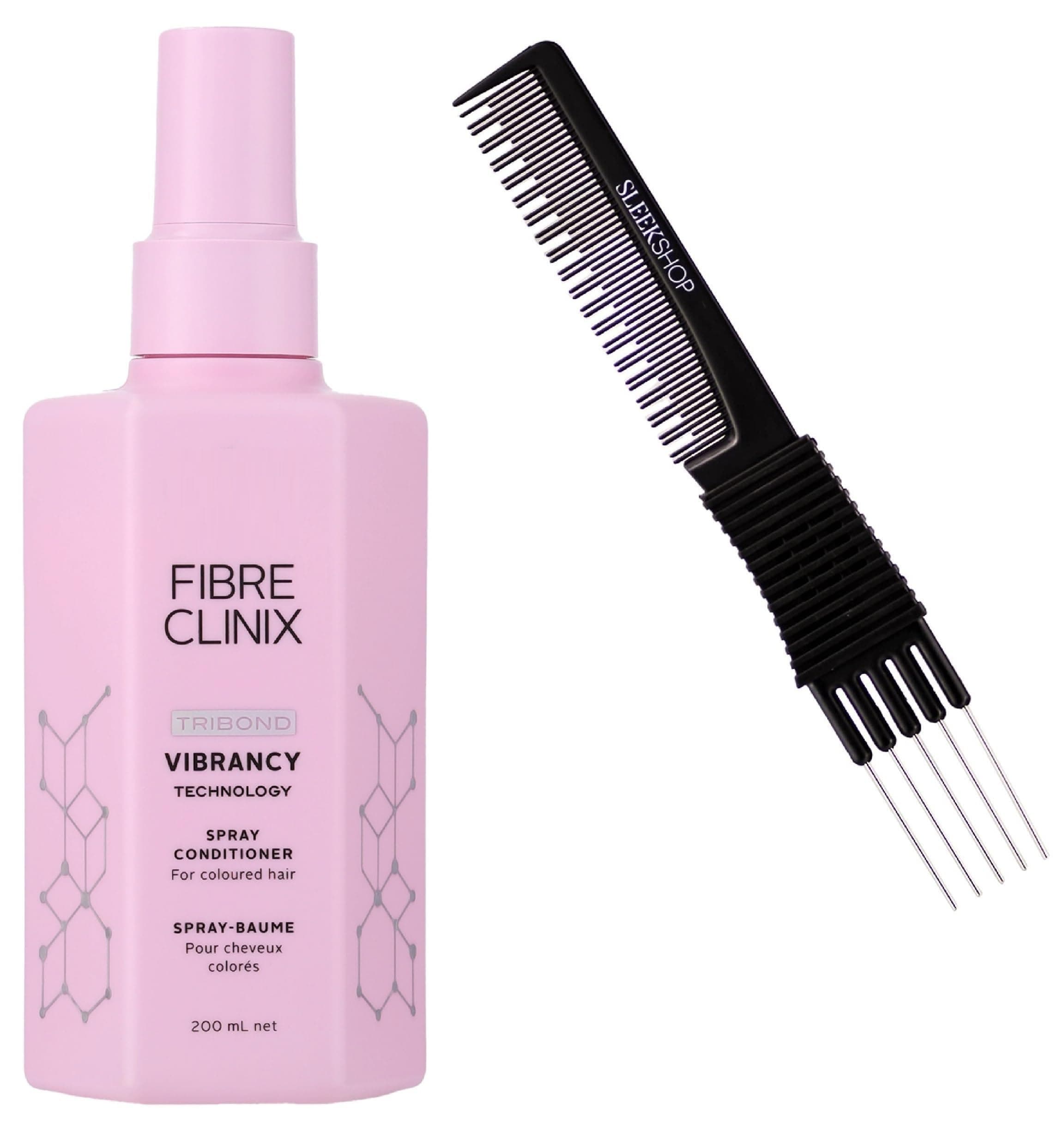 Comb & Schwarzkapf FIBRE CLINIX VIBRANCY Spray Conditioner for Colored Hair, Tribond Technology for Hair Repair (6.7 oz)