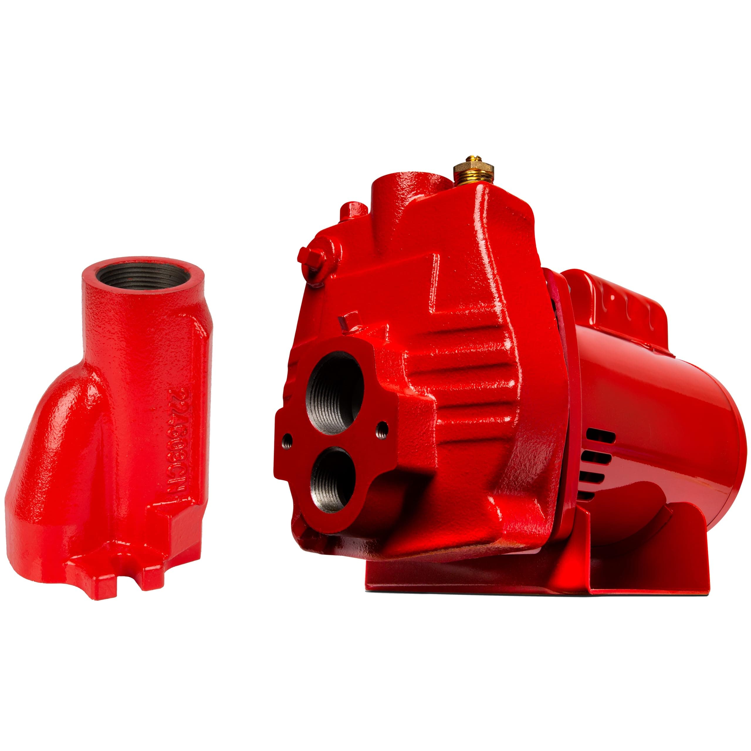 Red Lion RJC-75-PREM 115/230 Volt 3/4 HP 16.2 GPM Premium Convertible (Shallow or Deep Well) Jet Pump, Red 602137