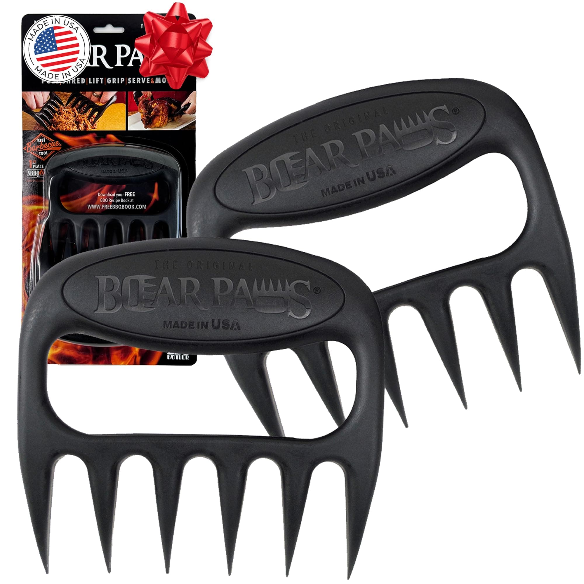 Bear Paws The Original Shredder Claws - Easily Lift, Handle, Shred, and Cut Meats - Essential for BBQ Pros - Ultra-Sharp