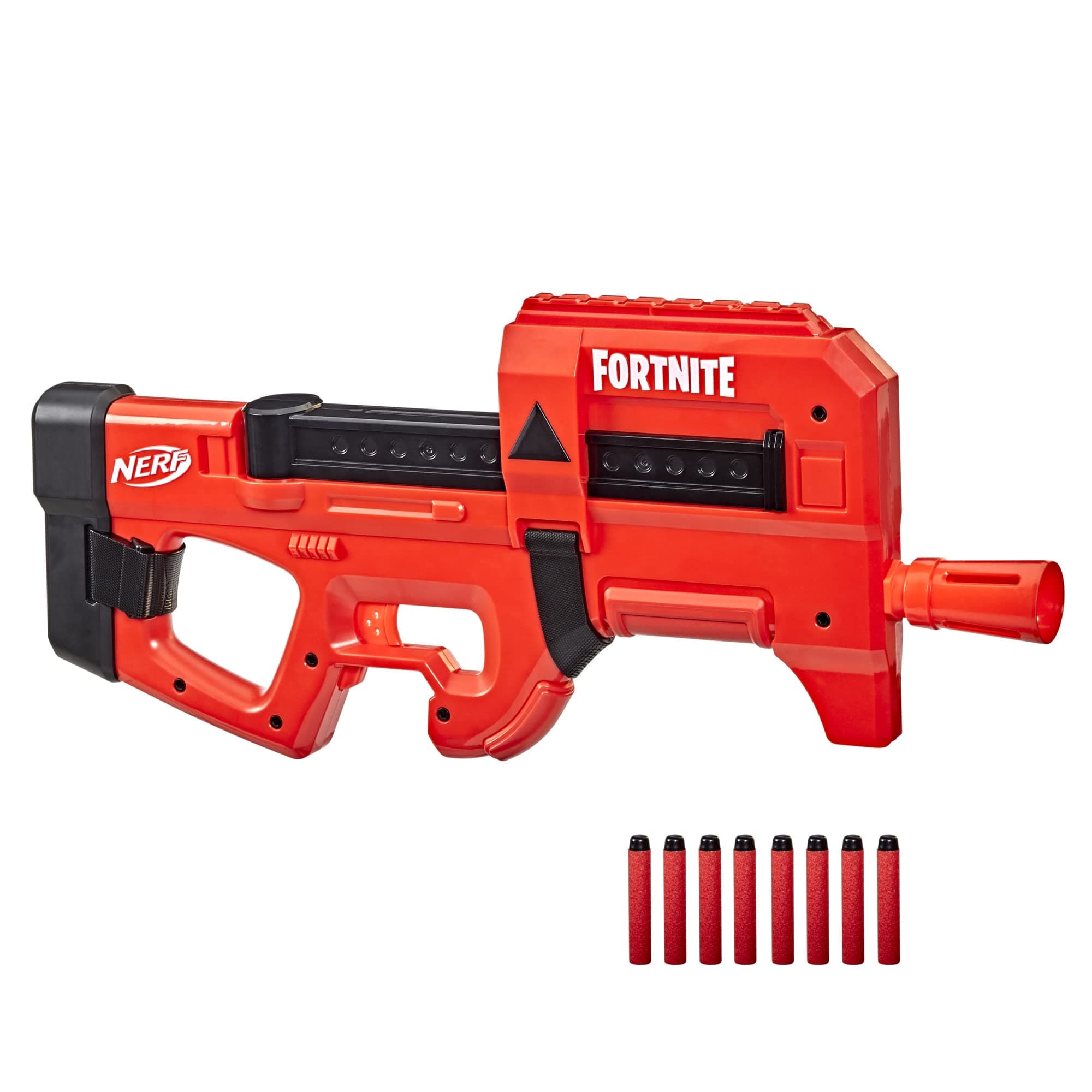 NERF Fortnite Compact SMG Motorized Dart Blaster, Ultra Red Wrap Design, 8-Dart Internal Clip, Includes 8 Official Elite Foam Darts