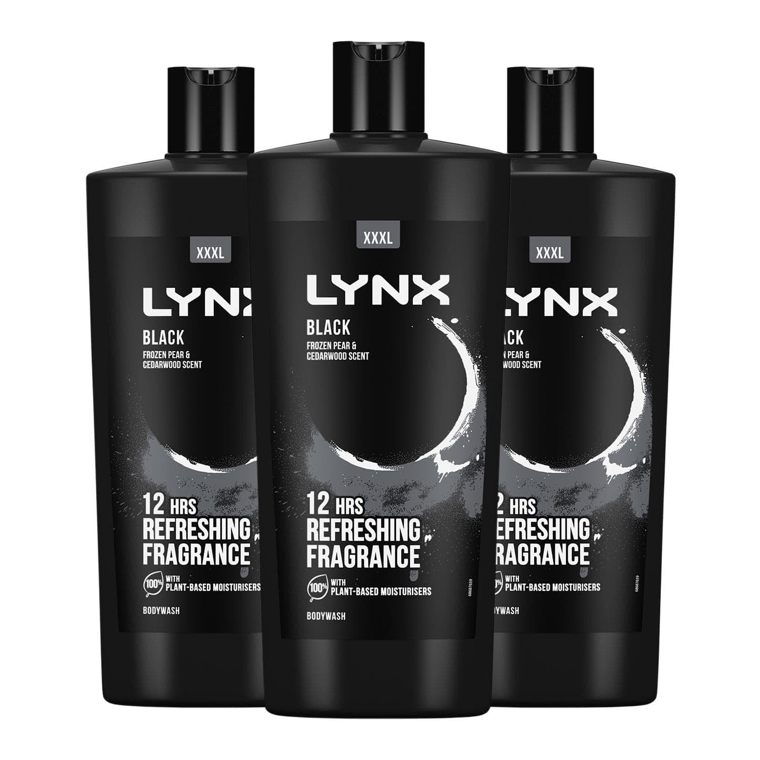 Lynx Shower Gel 12 Hours of Long Lasting Refreshing Fragrance Body Wash with Plant-Based Moisturisers for Men XXXL Size Body Cleanser for Naturally Soft Skin, 700ml (Black, Buy 3)
