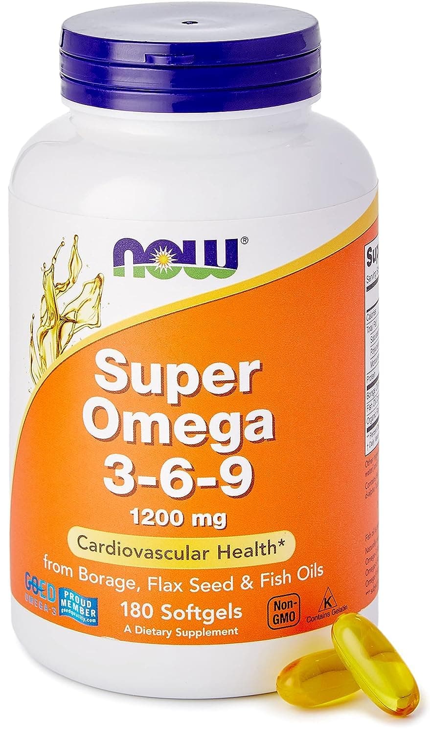 Foods Super Omega 3-6-9 1200 Mg, 180 Softgels