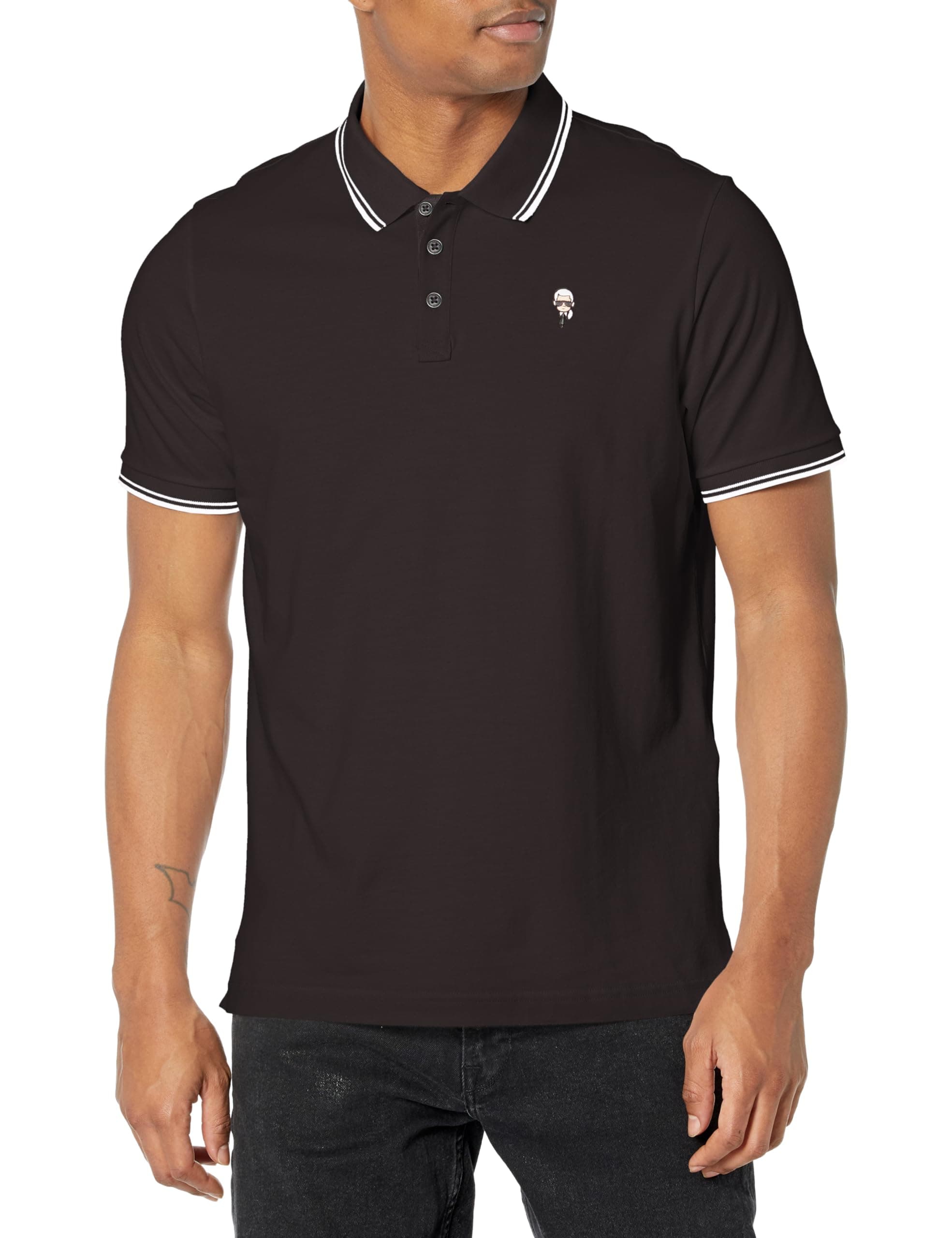 Paris Men's Sportswear Polo,Black,X-Large