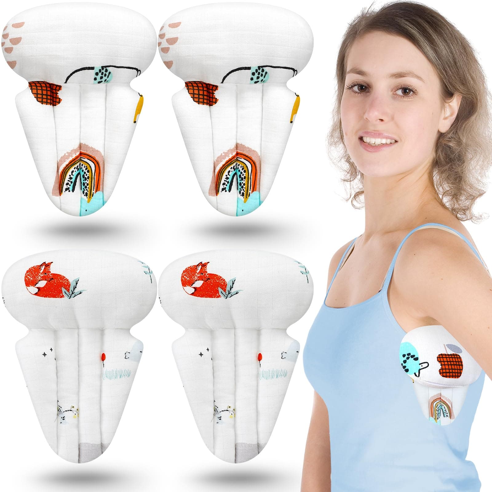 4 Pcs Lymphedema Axilla Pillow Mastectomy Cotton Post Breast Surgery Recovery Breast Pillow for Sleeping Mastectomy Underarm Armpit Pain Relief