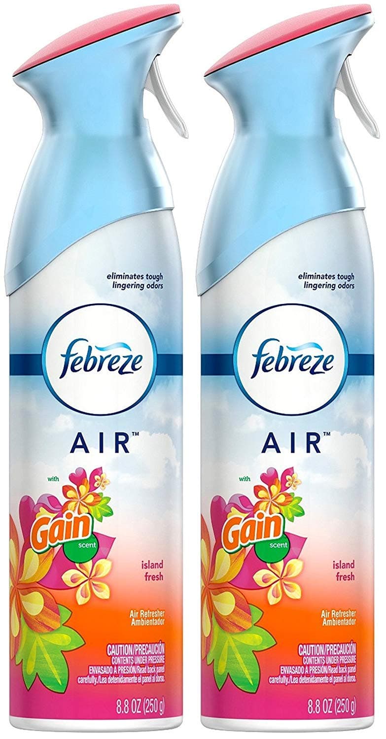 Air Freshener Spray - Gain Island Fresh - Net Wt. 8.8 OZ (250 g) Per Bottle - Pack of 2 Bottles