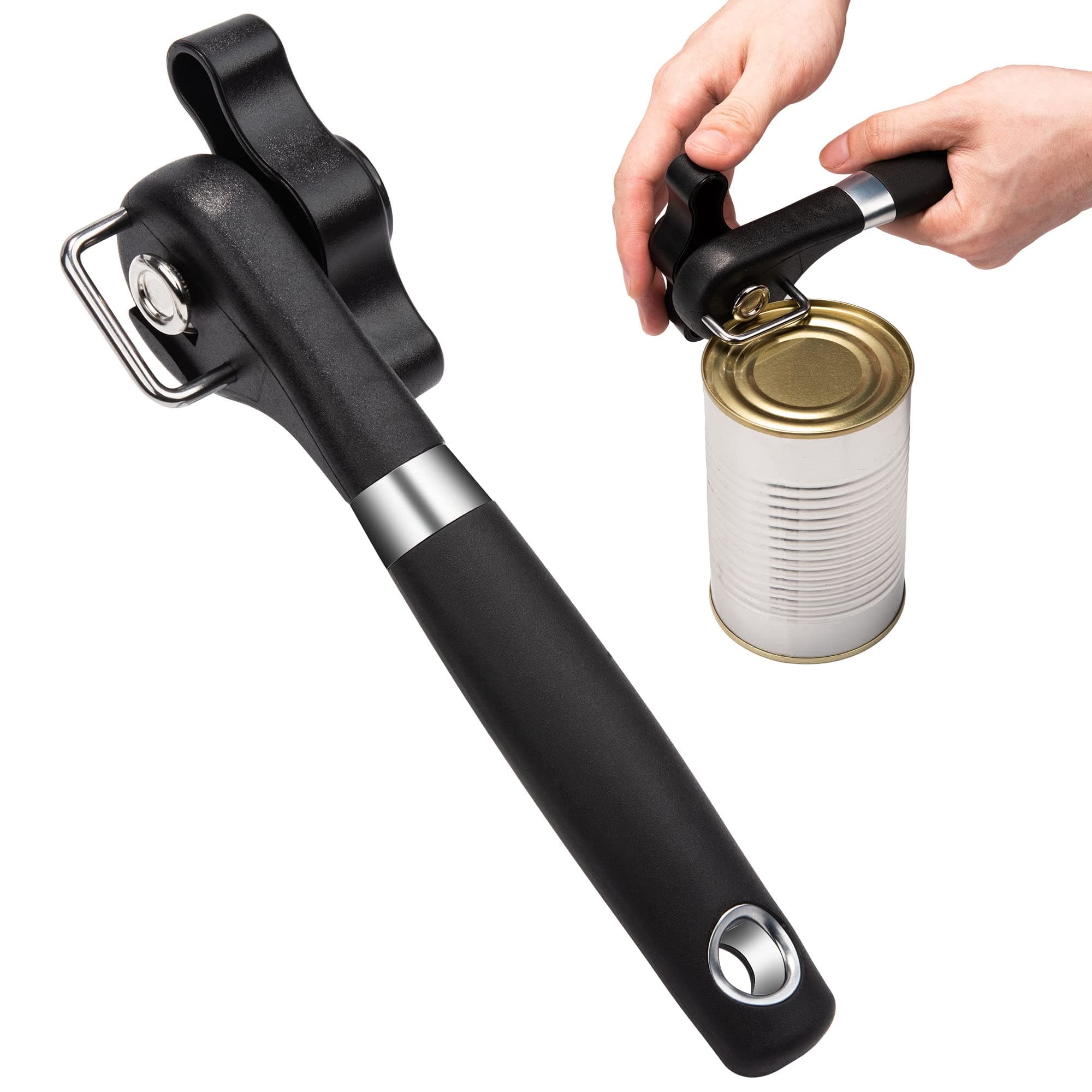 SALE-Can Opener Manual | Effortlessly Open Cans with our Smooth Edge Manual Can Opener – Heavy duty can opener with soft grip and durable Stainless Steel Design