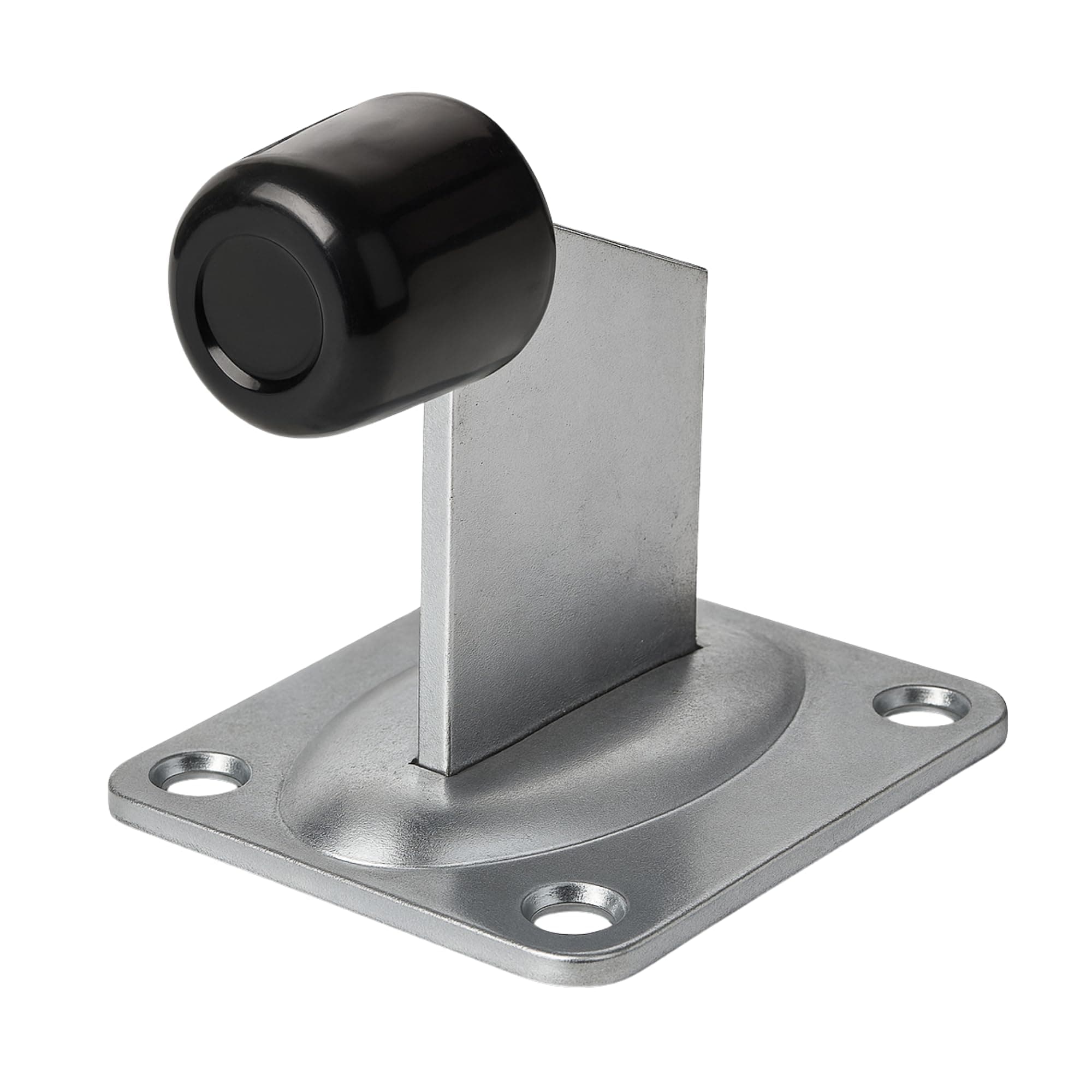 WDB Gate Stopper with Rubber Buffer 100 x 80 mm for Rolling Gates Swing Gates and Heavy Doors Door Buffer Floor Stop Galvanised Steel