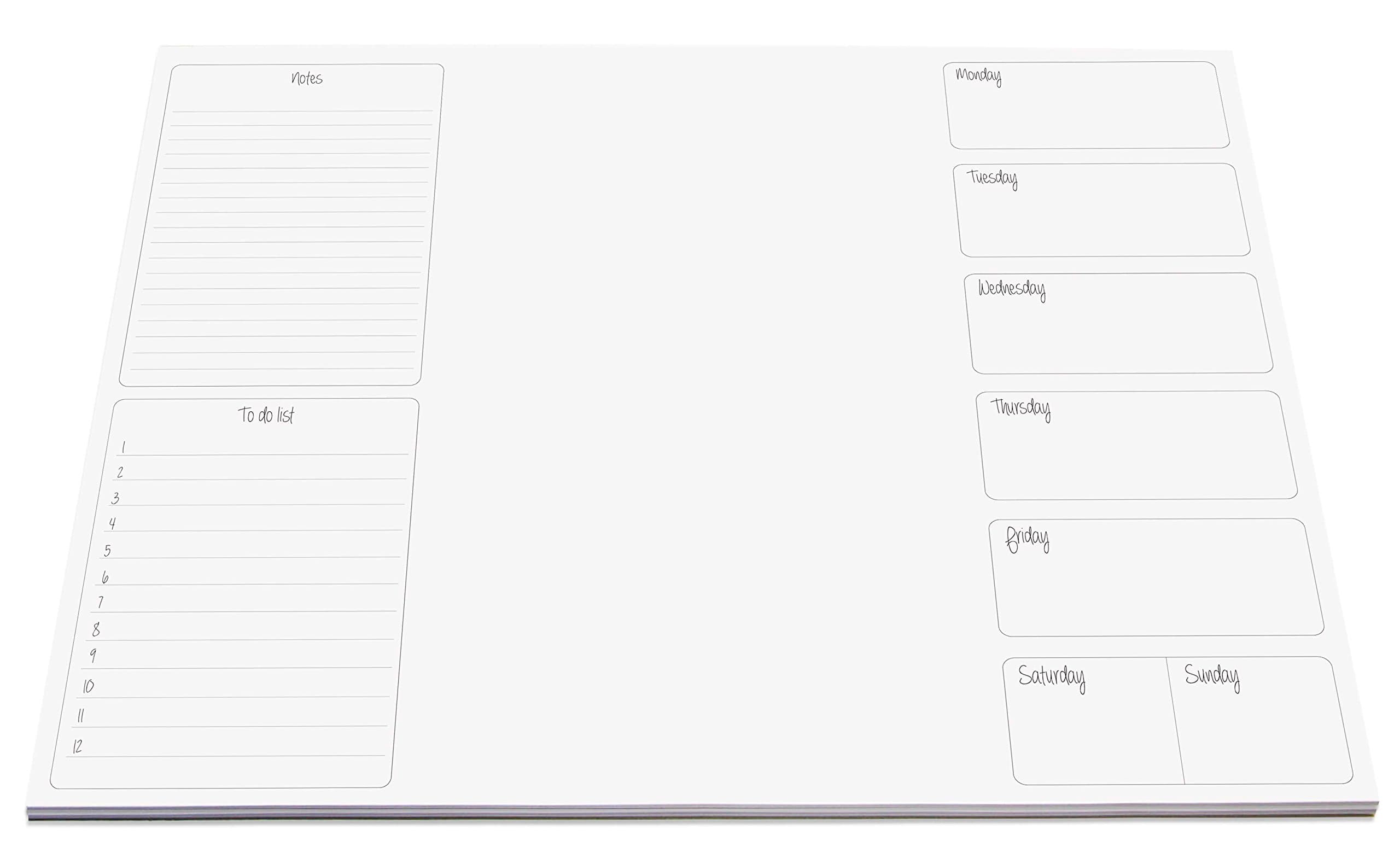 11.69 x 16.53, (A3) Desk pad Jotter with Daily Planner, Days of The Week and Notes