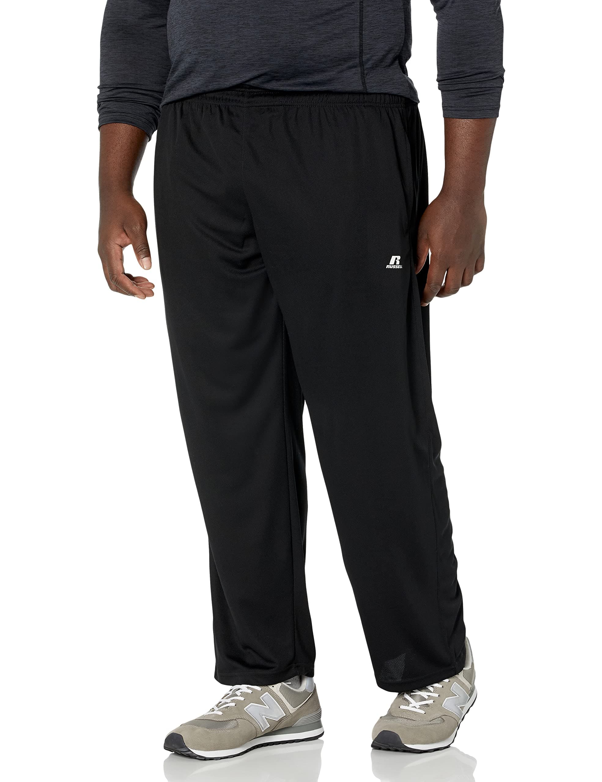 Russell Athletic Men's Dri-Power Pant, Big & Tall, Black, XL