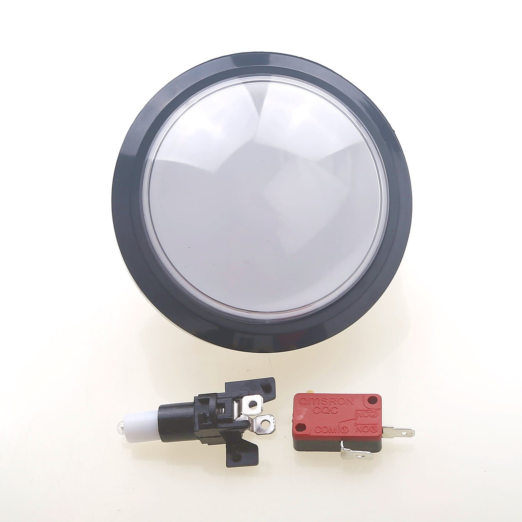 Reyann 1pcs 100mm Push Button Arcade Button LED Micro Switch Momentary Illuminated 5V Power Button Switch for Arcade Game Projects , Pop'n Music DIY Projects &Coin Operator Cabinet White Color