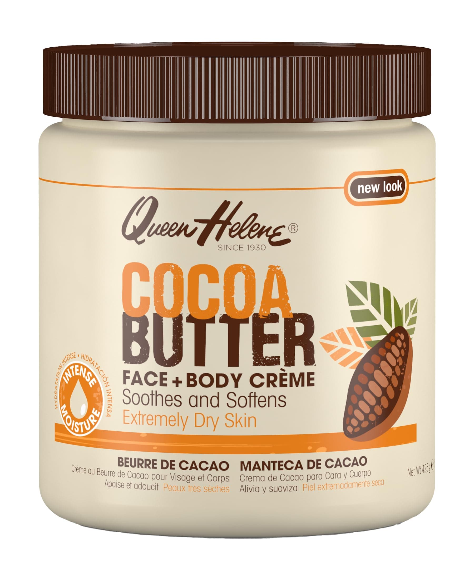 Queen Helene Cocoa Butter Creme – Deep Hydrating Cocoa Butter Formula for Smooth Radiant Skin | 15 oz Jar | 3 Pack
