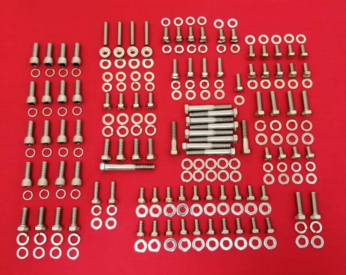 AlloyboltzCompatible with Ford FE 352 390 406 427 428 Stainless Steel Engine HEX Bolt KIT