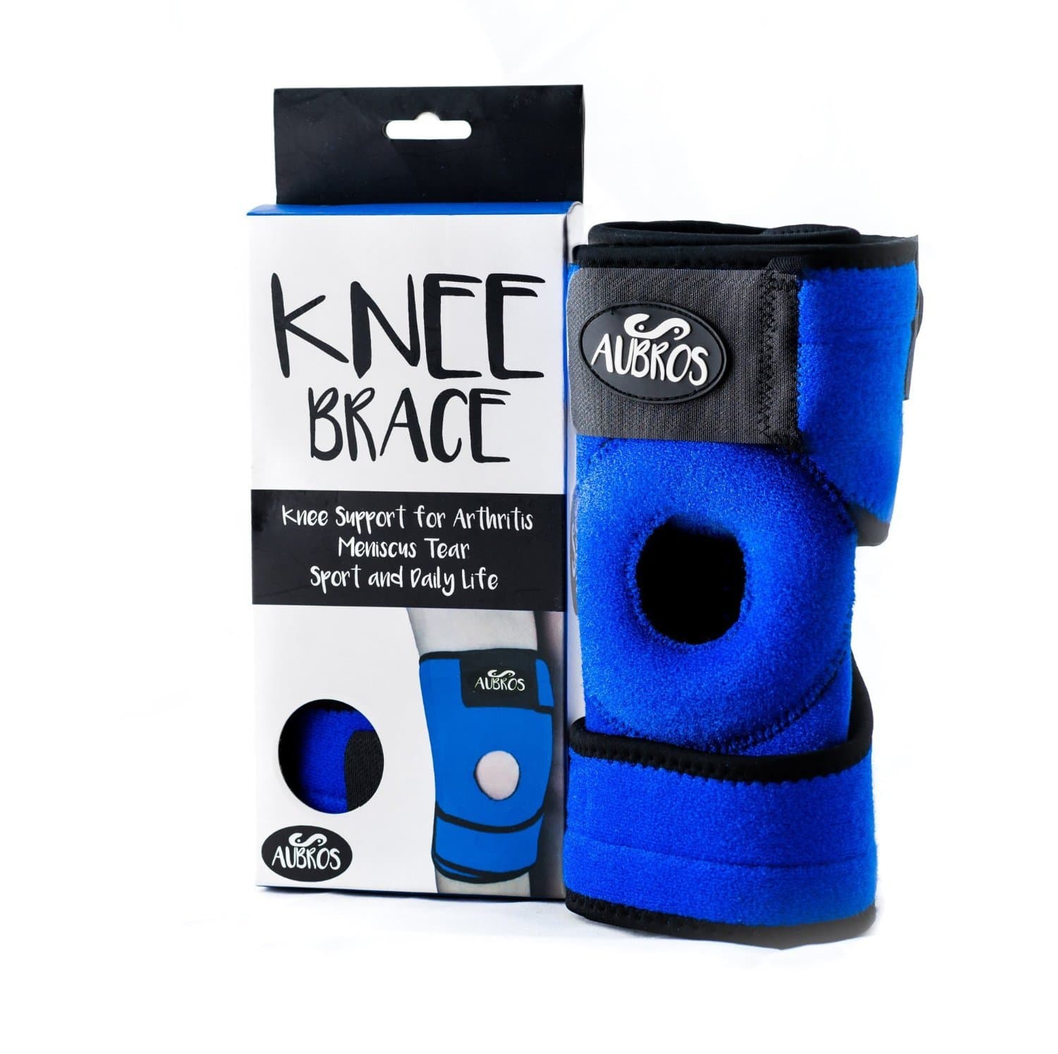 Knee Brace Support with Dual Metal Stabilizers for Meniscus Tear Tendonitis Arthritis Pain Provides Compression for the Patella with Breathable Neoprene and Non-Slip Silicone