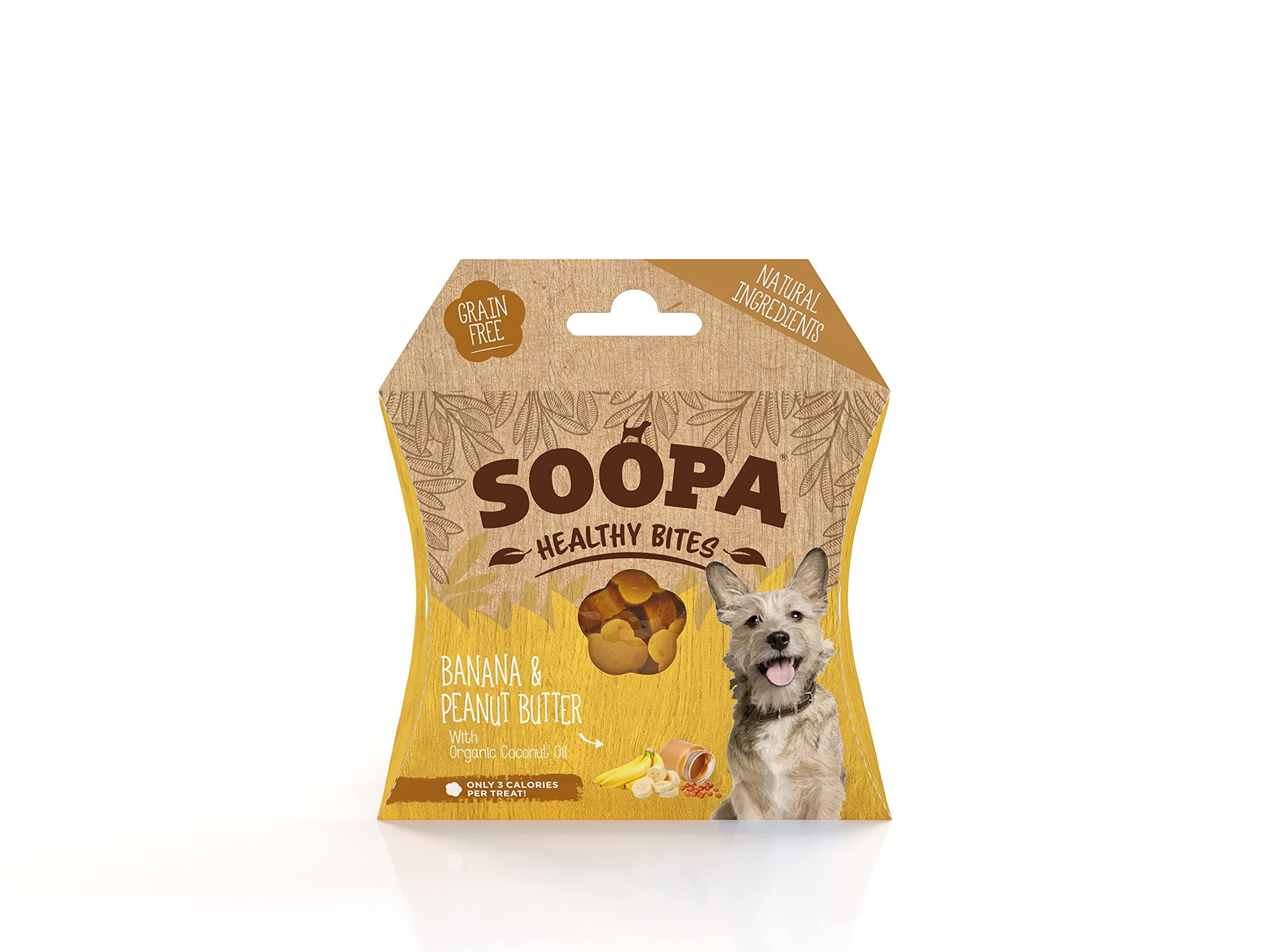 10 Pack Soopa Banana & Peanut Butter Natural Dog Treat Bites