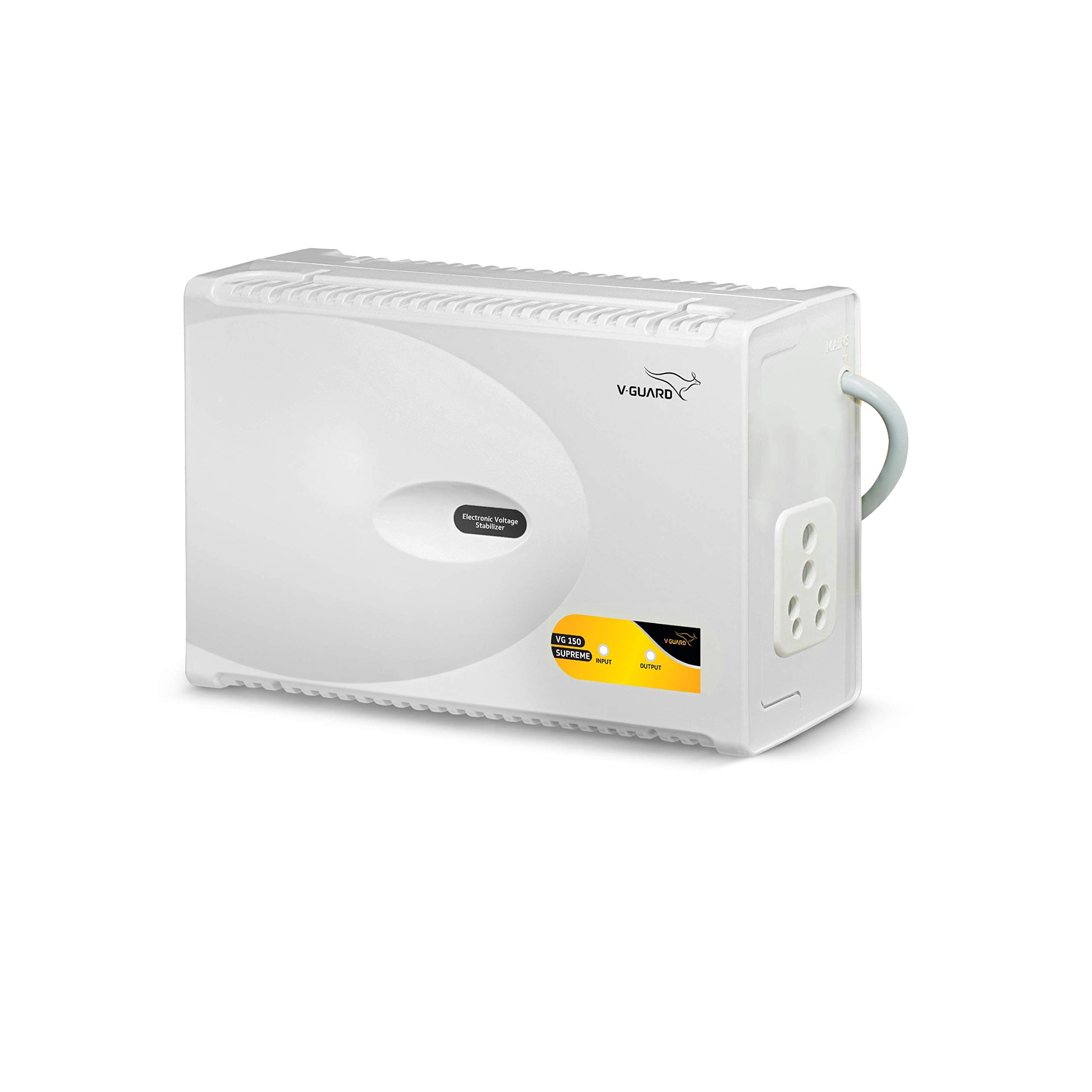 VG 150 Supreme Stabilizer for Refrigerator above 600 L | Advance Overheat Protection | 6 A Capacity | Convenient LED Indicator | 5 Year Warranty | Grey (Working Range:130-290 VAC)