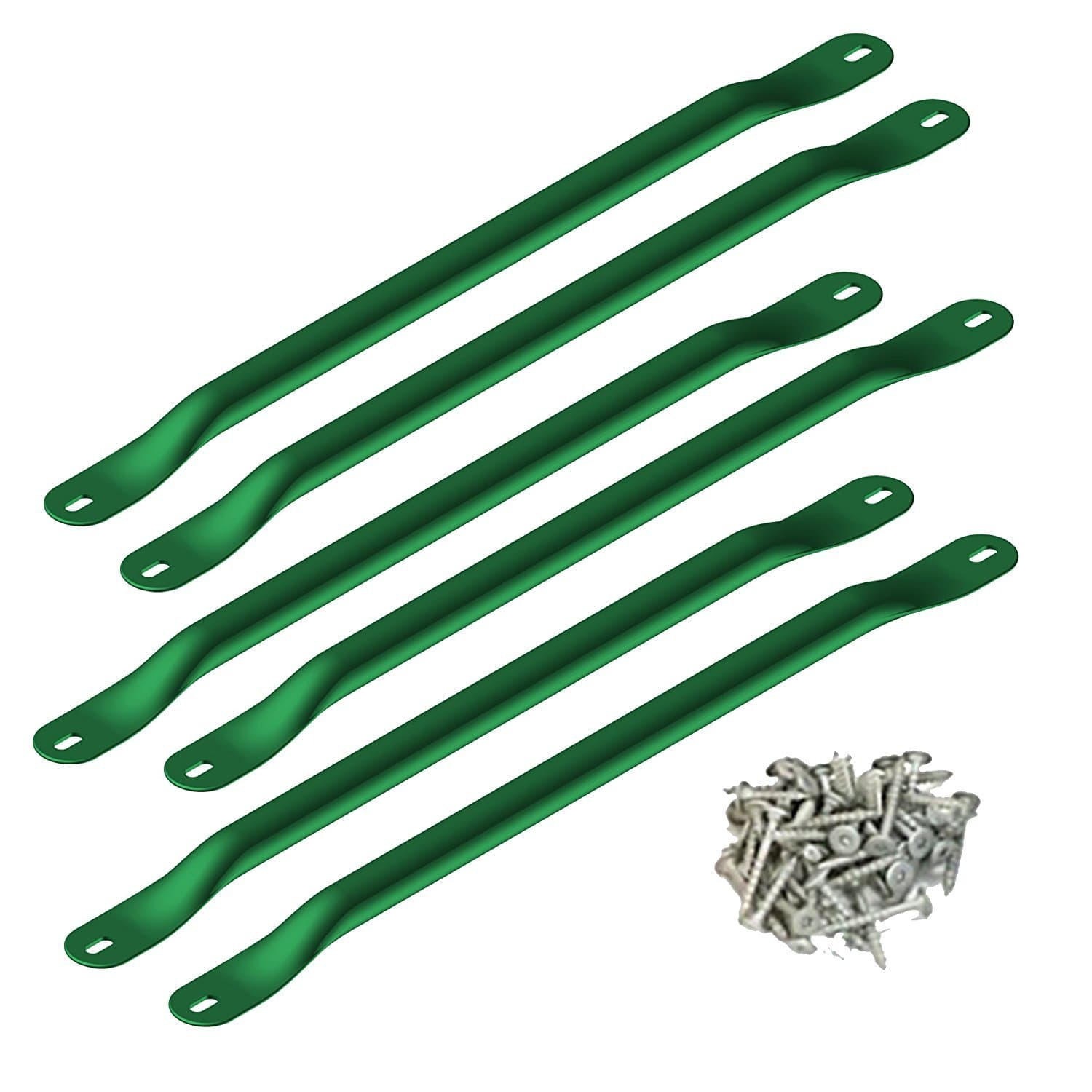 WS 4564 Metal Monkey Bars with Six 21.5" Metal Rungs with Hardware, Green