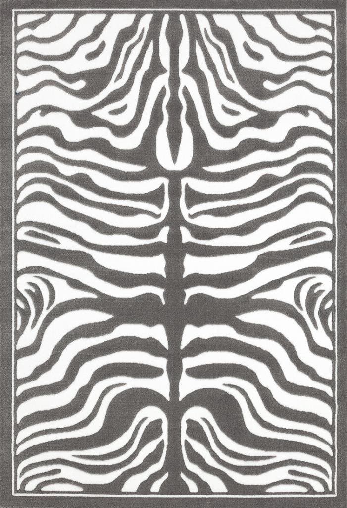 1802 Gray Zebra 5x7 Feet Area Rug Carpet Large New
