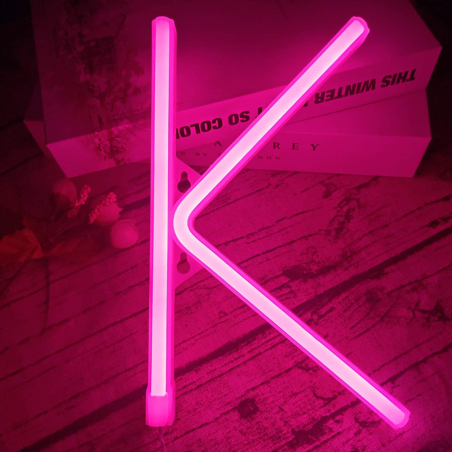 Pink LED Neon Letters Light Up Alphabet Sign Marquee Letter Decor Night Lights for Birthday Party,Anniversary,Bar,Christmas,Gifts,Wedding Party(Pink Letters)