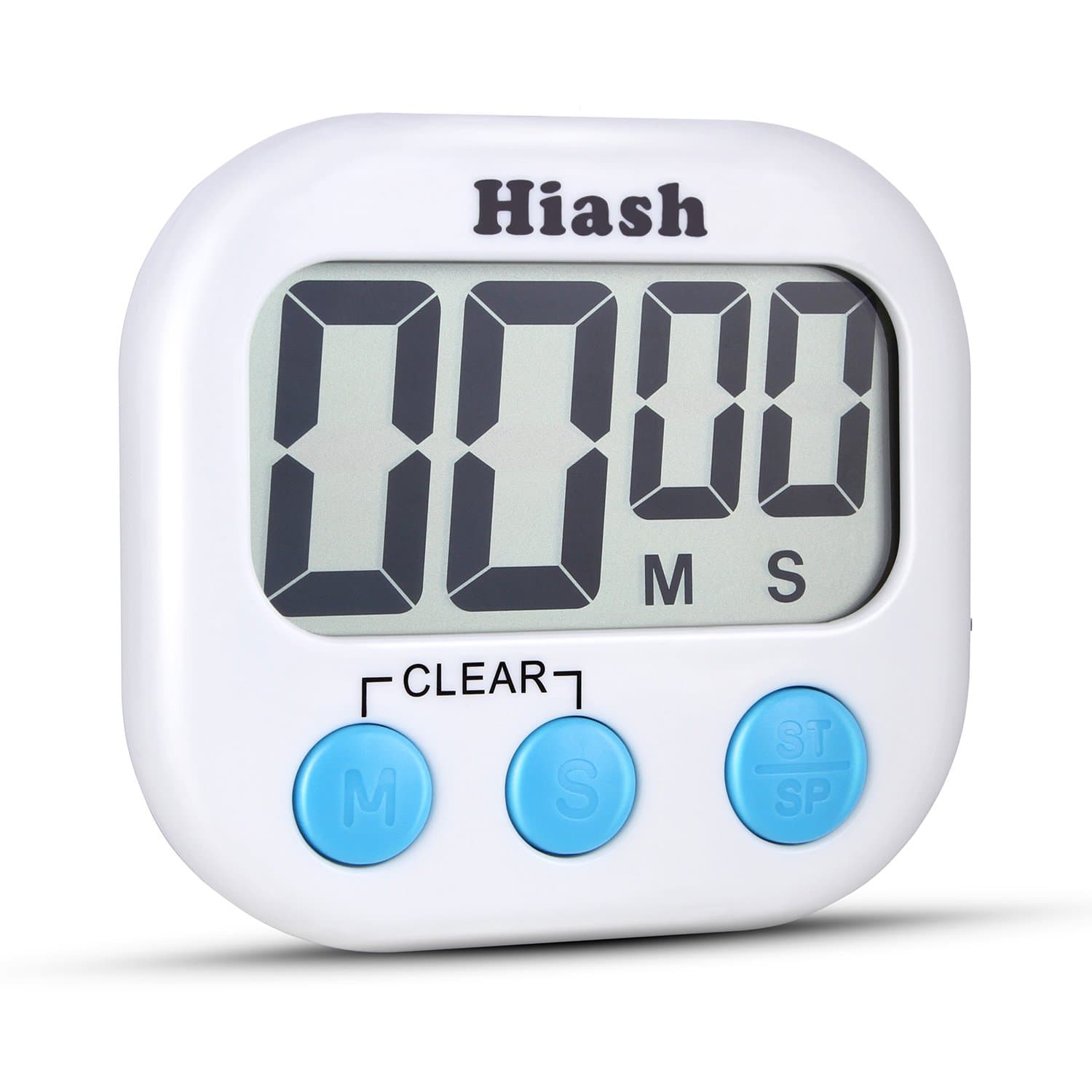 Digital Kitchen Timer Big Digital LED Display Volume Adjustable Back Strong Magnetic Automatic Shutdown, White