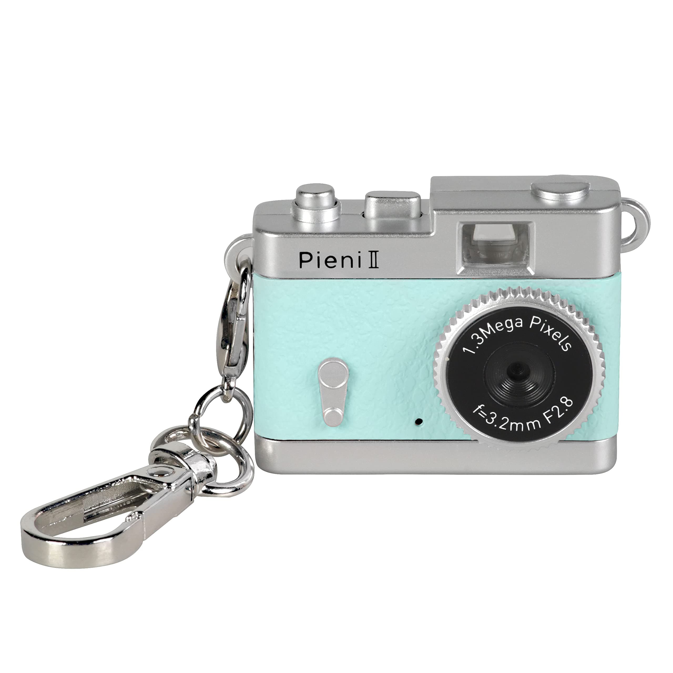 Kenko 144329 Pieni II Digital Toy Camera, Mint, Keychain Set, 1.31 Megapixels, Photo and Video Capturing Function, Micro SD Card Slot