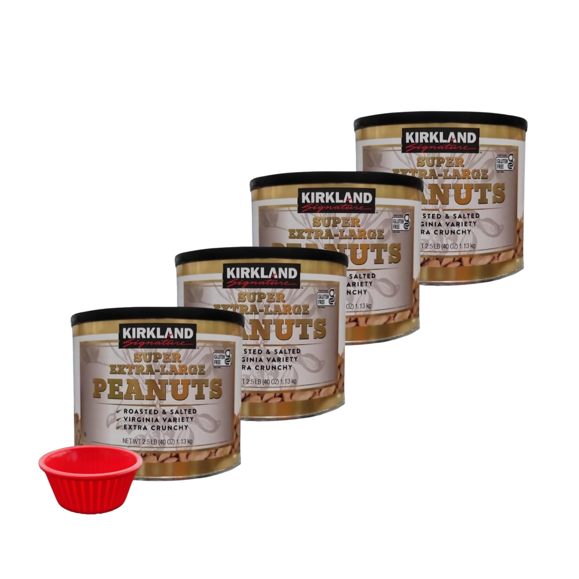 a cup 1 PCS Bundle With Super Large Peanuts, 2.5 lbs, 4 can compatible with Kirkland Signature
