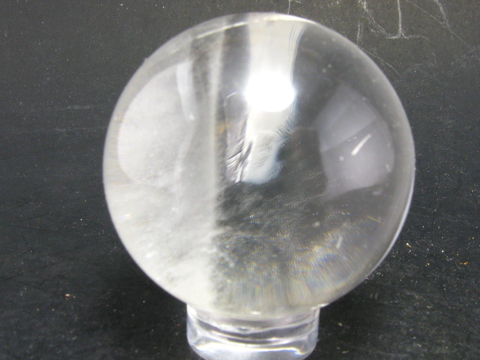 Satyaloka Clear Azeztulite Sphere From India - 1.3"