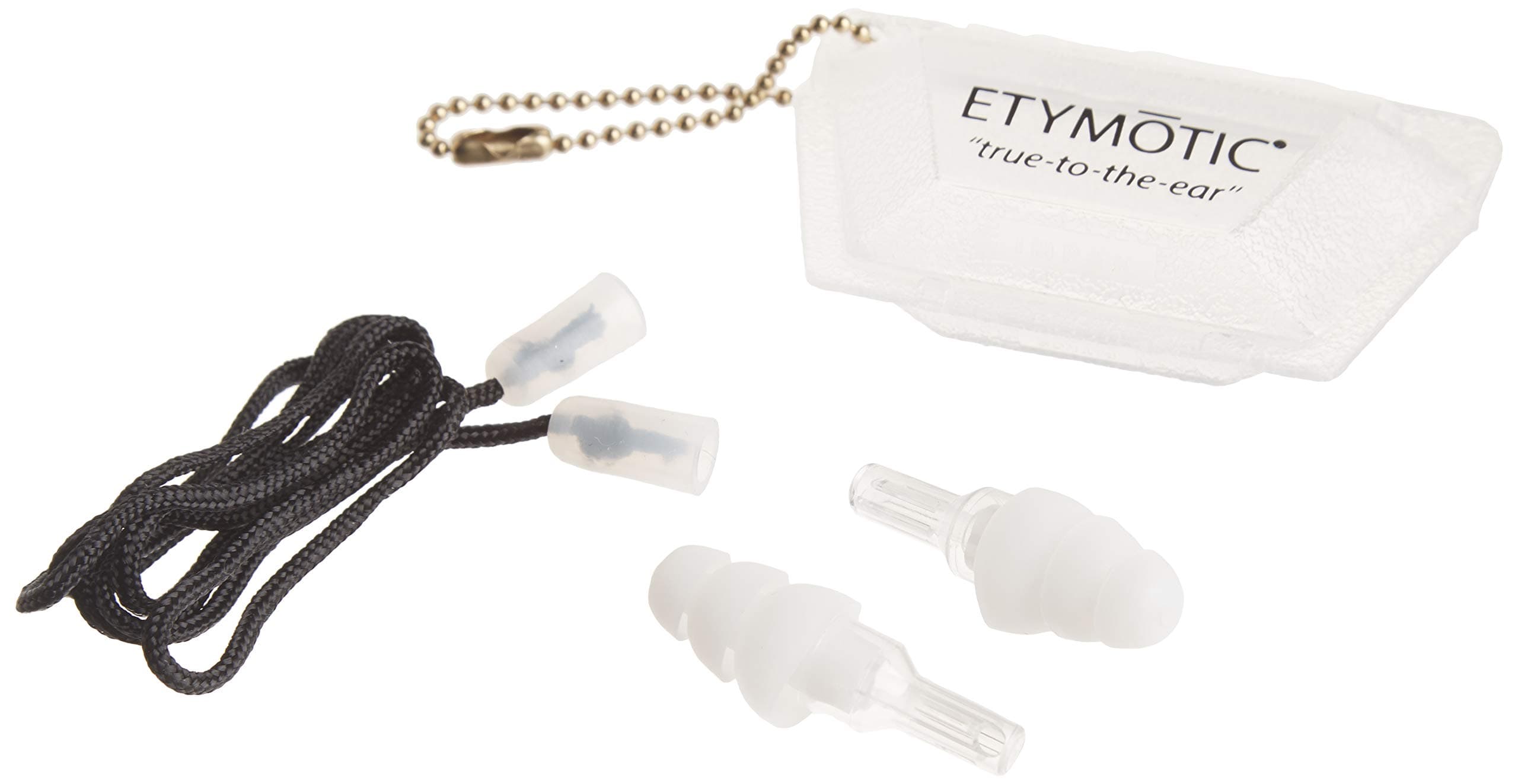 Etymotic Research ER20HD Safety High-Definition Earplugs (Noise Reduction for Construction, DIY, Warehouse, Concerts, Musicians, Race Track and Sporting Events) - Large, Clear Stem w/ White Tip