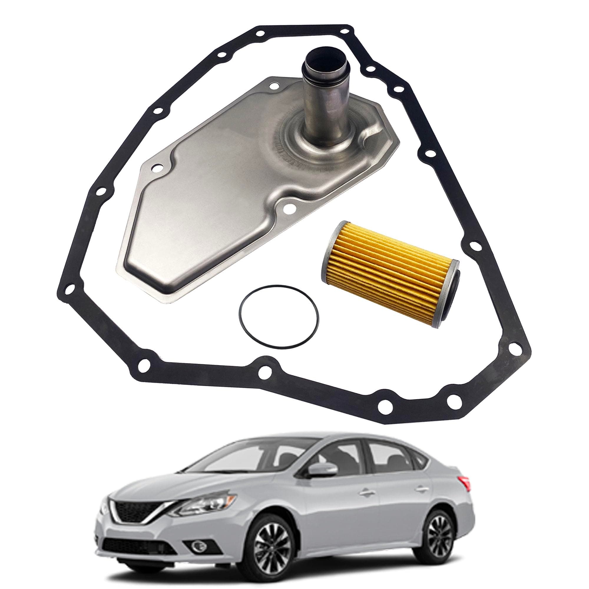 RE0F11A JF015E Transmission Filters & Oil Pan Gasket Kit Compatible With 2012-2019 Nissan Versa Sentra Versa Note Replaces 33010-JF015 31726-28X0A 31726-3JX0A RE0F11A