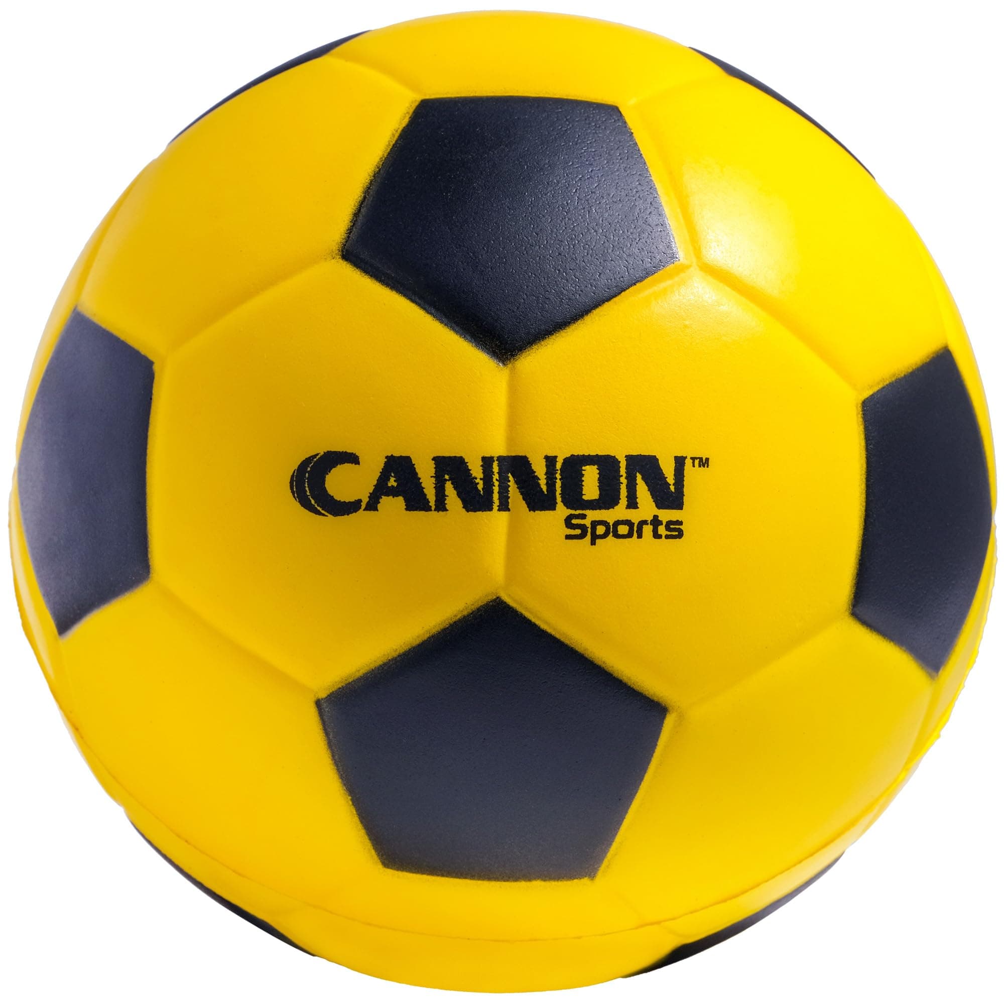 Yellow & Black Foam Soccer Ball - 7.5-inch Diameter Medium Bounce - Ideal Training & Practice Ball for Beginners - Soft, Safe for Indoor/Outdoor Play