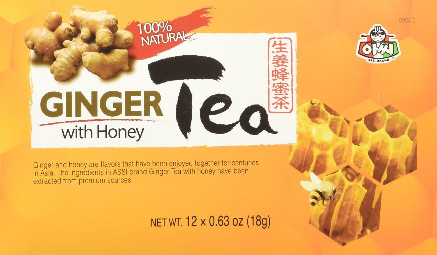 Instant Ginger Tea with Honey, 12 bags x 0.63oz (2 Packs)
