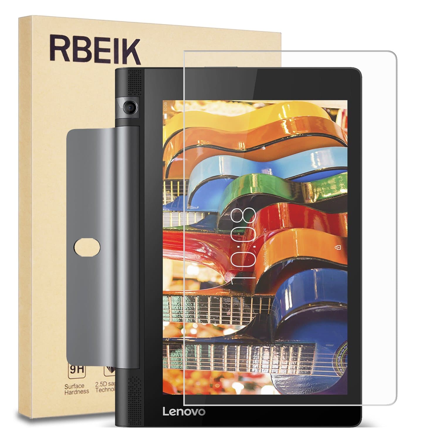 Lenovo Yoga Tab 3 8 Screen Protector, RBEIK Premium 9H Tempered Glass Screen Protector for Lenovo Yoga Tab 3 8 - ZA090008US with 9H Hardness, Anti-Scratch, Anti-Fingerprint, Bubble Free Feature