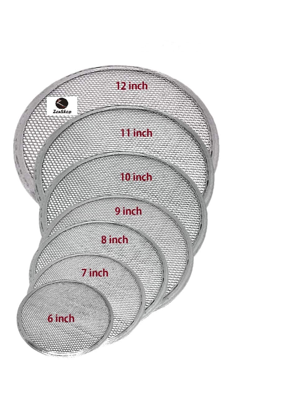 Sponsored Ad - Combo of 7 Multi Size Aluminum Pizza Screen/Mesh Size are 6 to 12 inches Diameter.