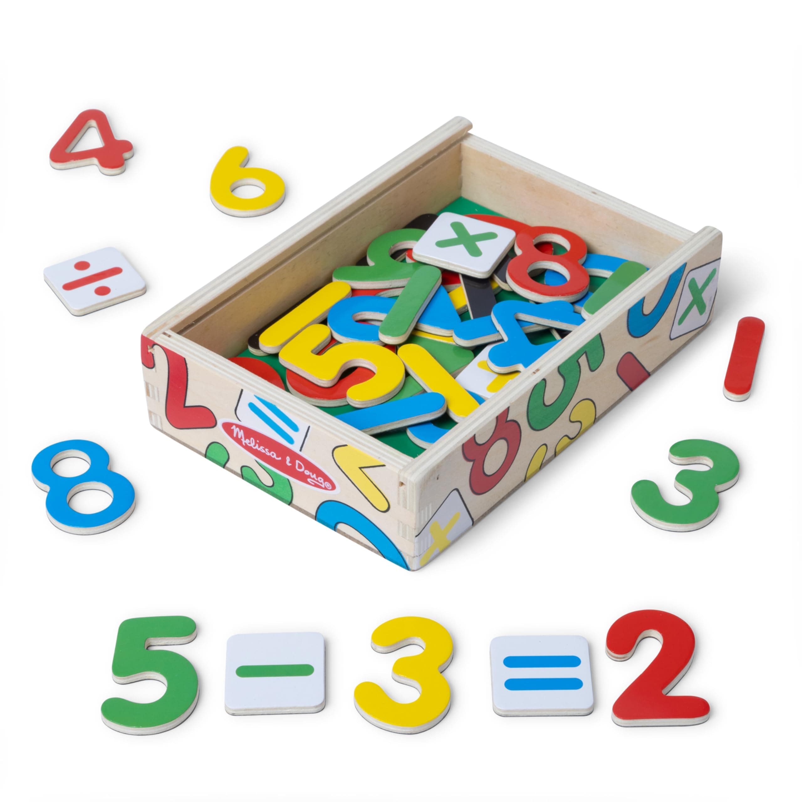Melissa & Doug Number Magnets (37 Wooden Number Magnets in a Box)