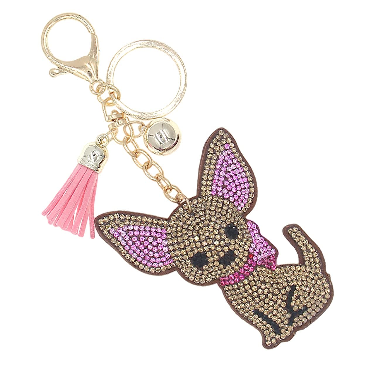 Key Chain Bag Charm – Cute Sparkling Charm for Purses, Luggage, Suitcases, Diaper Bag, and Keys - Gift Box Included