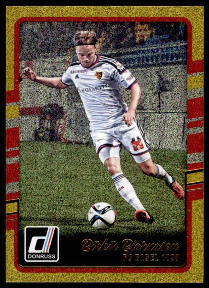 2016-17 Donruss Gold Soccer #70 Birkir Bjarnason FC Basel 1893 Official Futbol Trading Card From Panini America