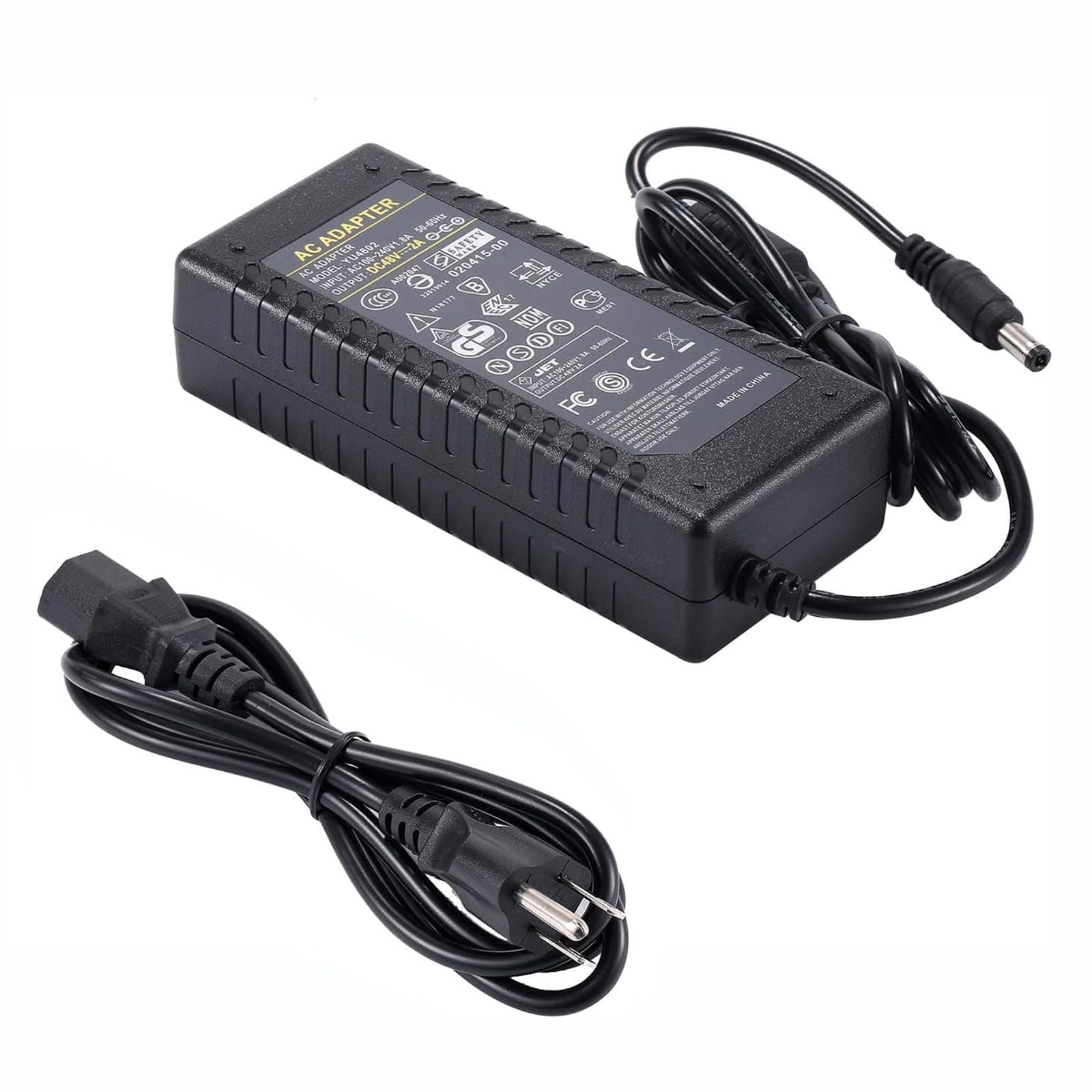 COOLM AC 100-240V to DC 48V 2A Power Supply Adapter 48V 96W Charger Interface 5.5 x 2.5mm for PoE Switch or PoE Injector Compatible with 48V 1.3A 1.35A 1.875A