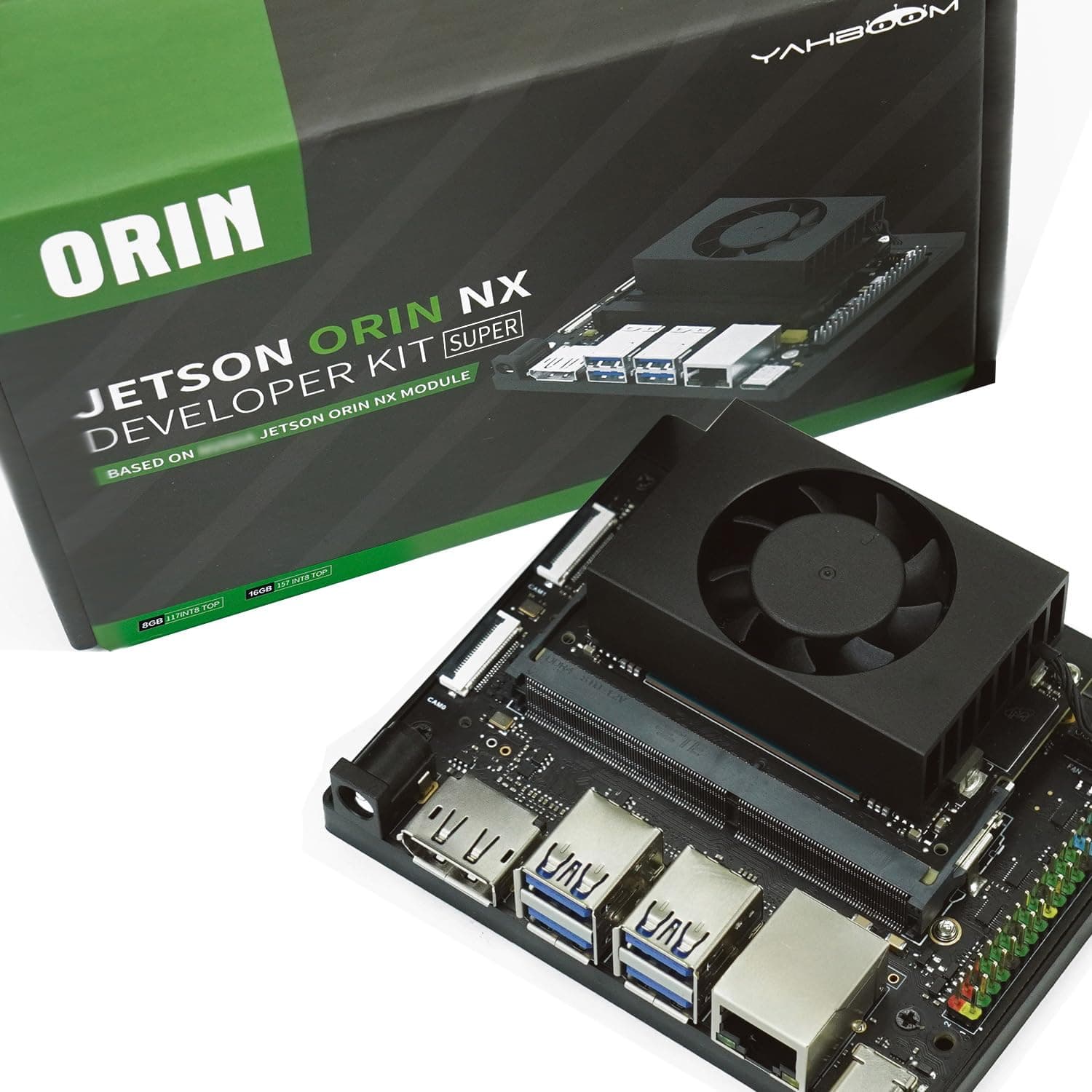 Yahboom Jetson Orin NX 8GB 117TOPS Development Kit for AI Edge Provide ROS Programming Courses Based on Core Module Ubuntu22.04 (Orin NX 8GB Basis Kit)
