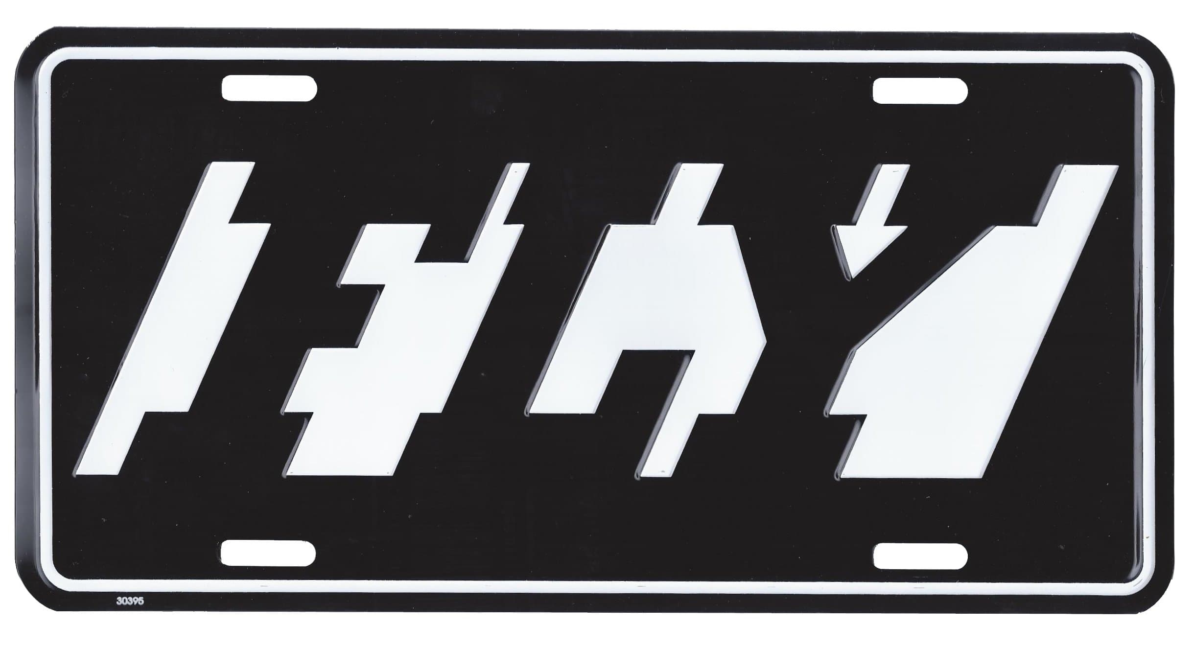 FLY License Plate Black & White