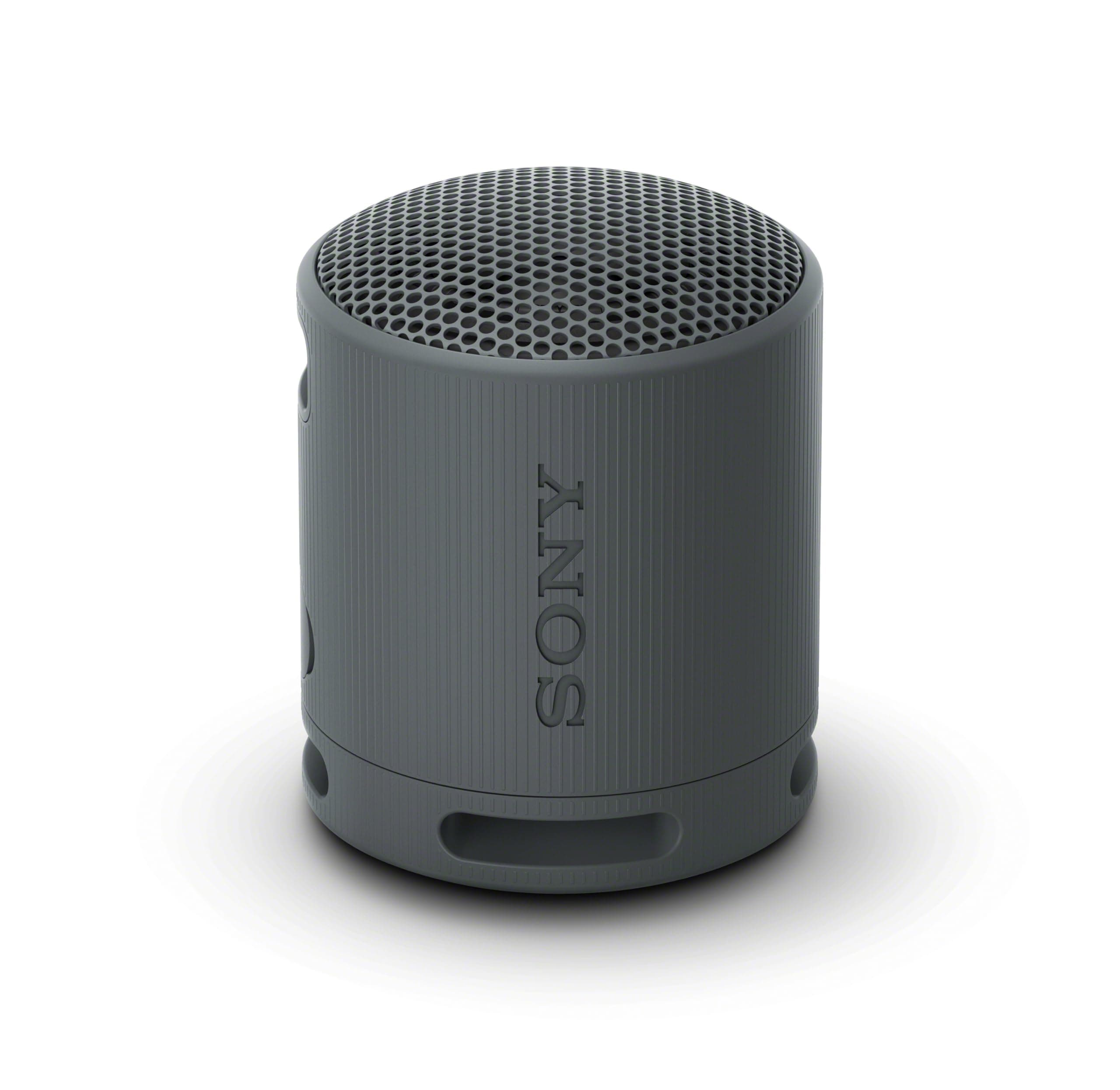 Sony SRS-XB100 Wireless Bluetooth Portable Lightweight Super-Compact Travel Speaker, Extra-Durable IP67 Waterproof & Dustproof, 16 Hour Battery, Versatile Strap, and Hands-Free Calling, Black New